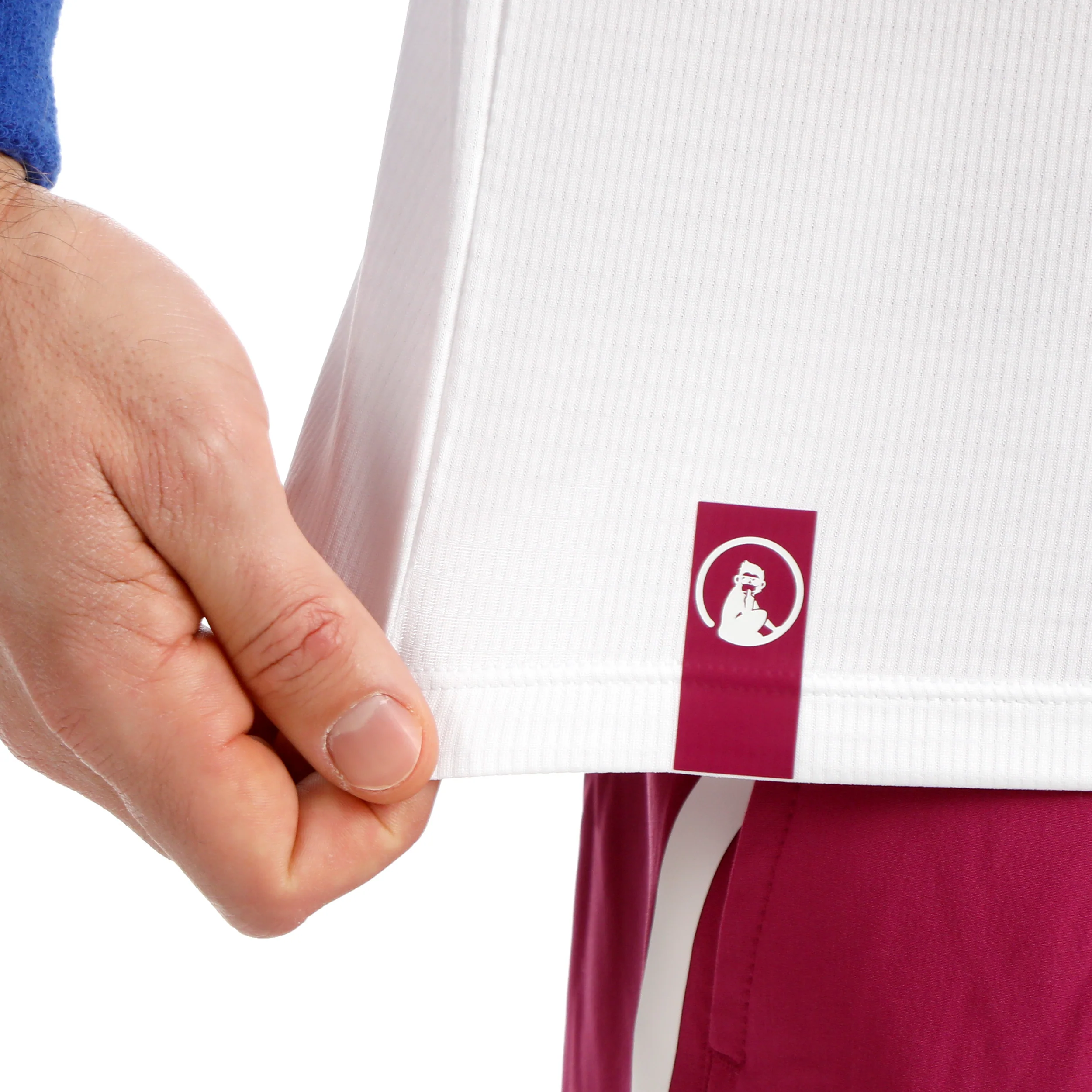 Break Ringer T-shirt Hommes-blanc, berry - Image 9