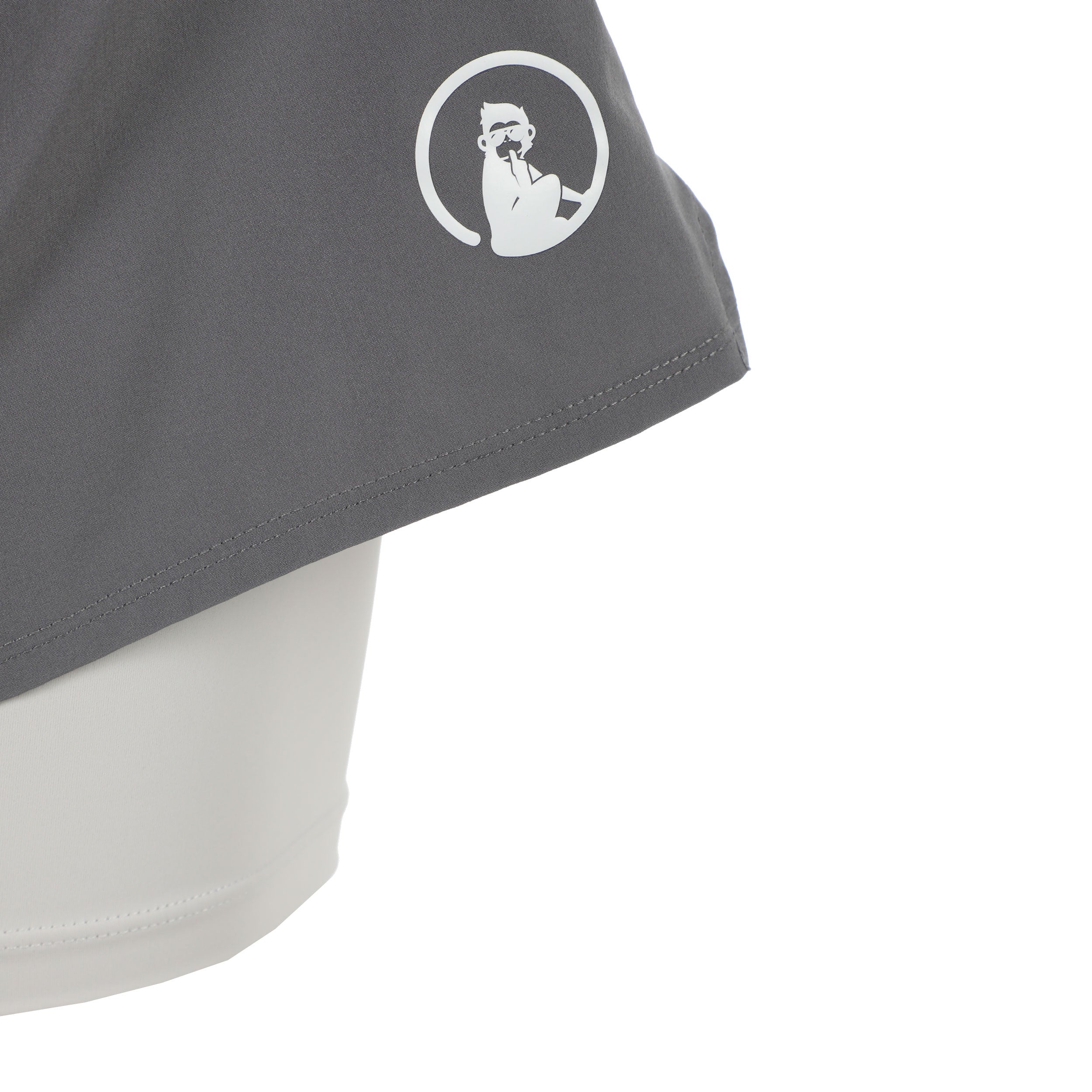 Challenger 2in1s 7in Shorts Hommes - gris, blanc - Image 5
