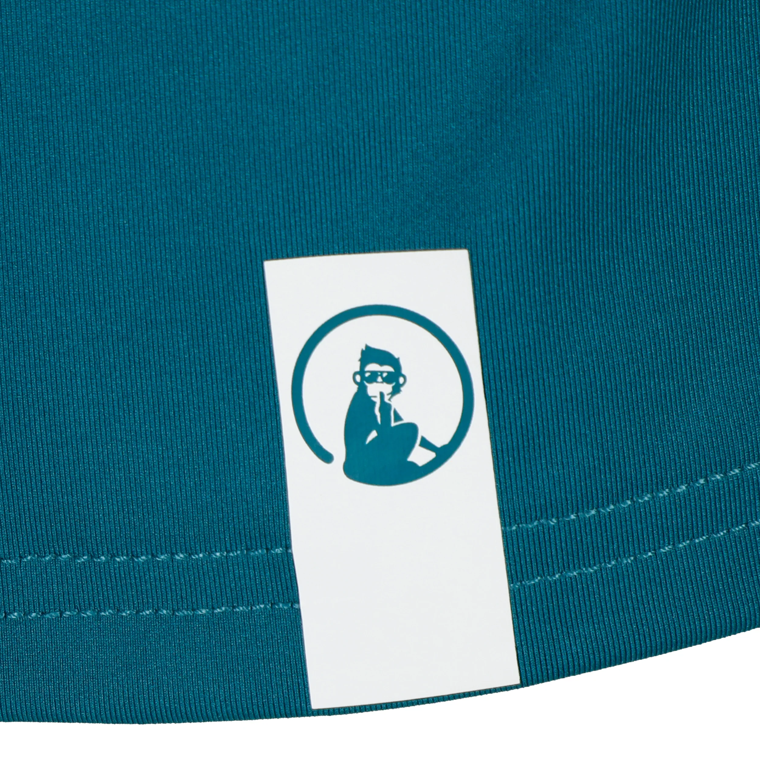 Create Big Serve 1/4 Zip Haut Manches Longues Hommes-Bleu Petrol, Blanc - Image 4
