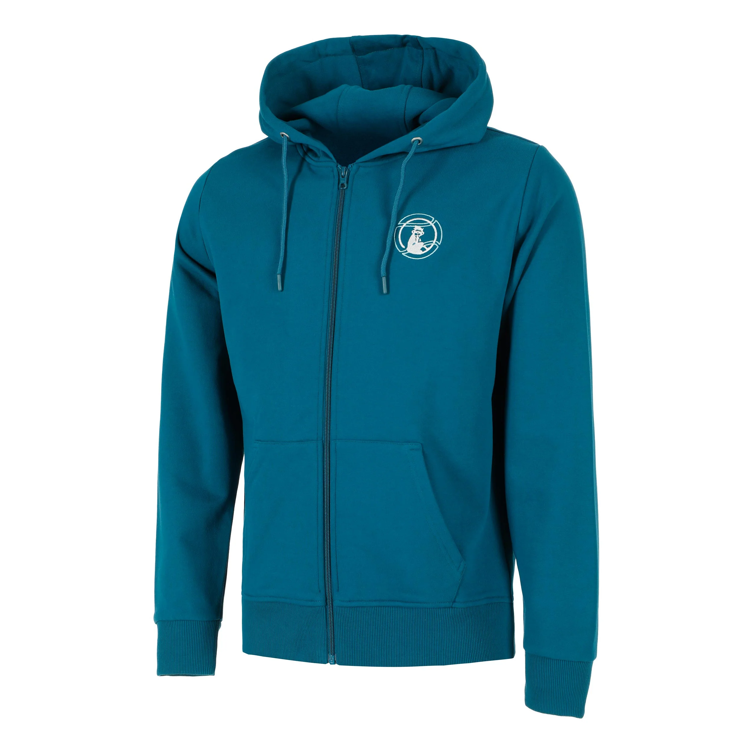 Create Bracket Zip Gilet En Coton Hommes-Bleu Petrol, Multicouleur