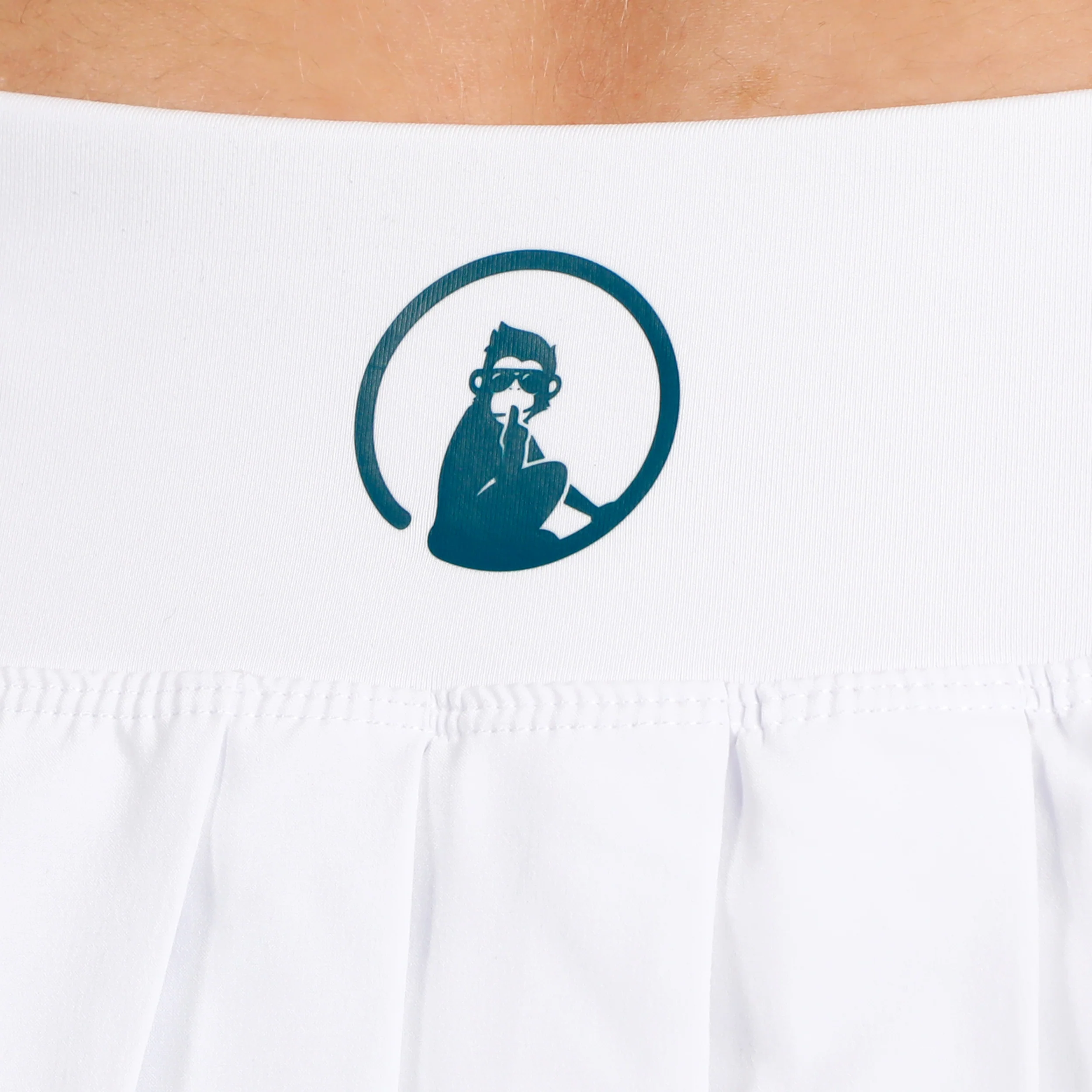 Create Love Pleated Jupe Femmes-Blanc,Bleu Petrol - Image 8