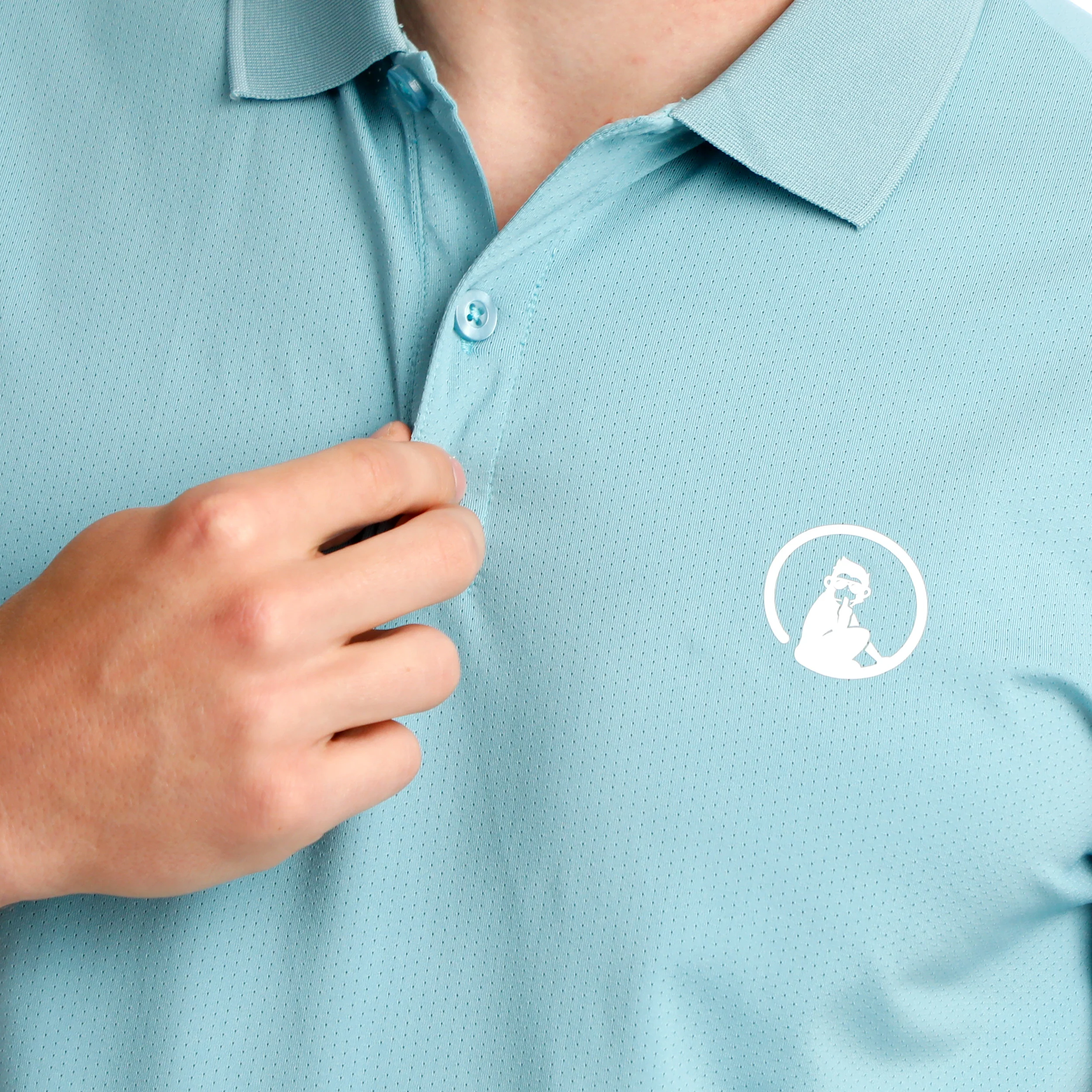 Create Tournament Polo Hommes-Bleu Clair,Multicouleur - Image 8
