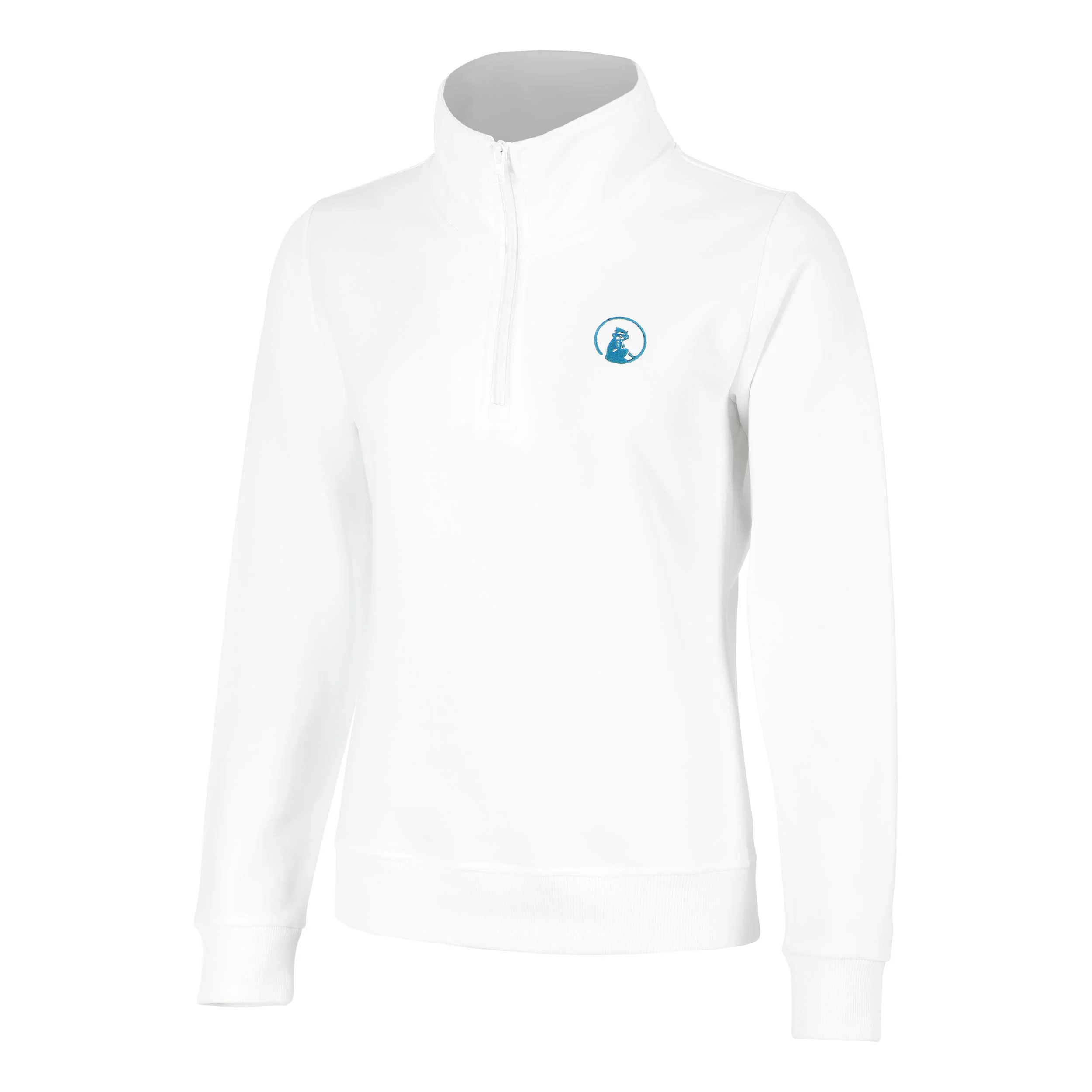 Create Troyer Sweat-shirt Femmes-Blanc,Bleu Petrol