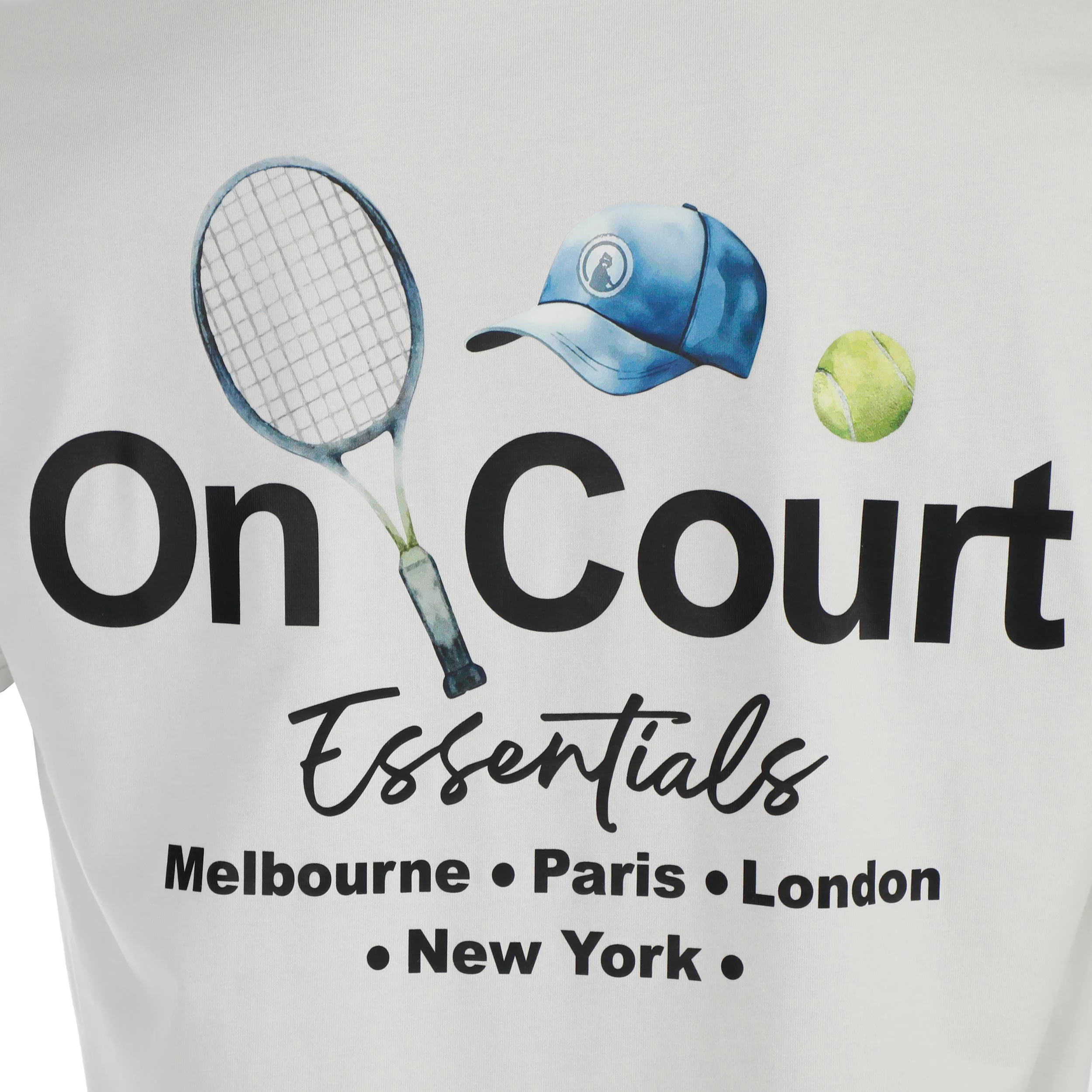 Crush On Court Essentials T-shirt Garçons-gris clair, noir - Image 5