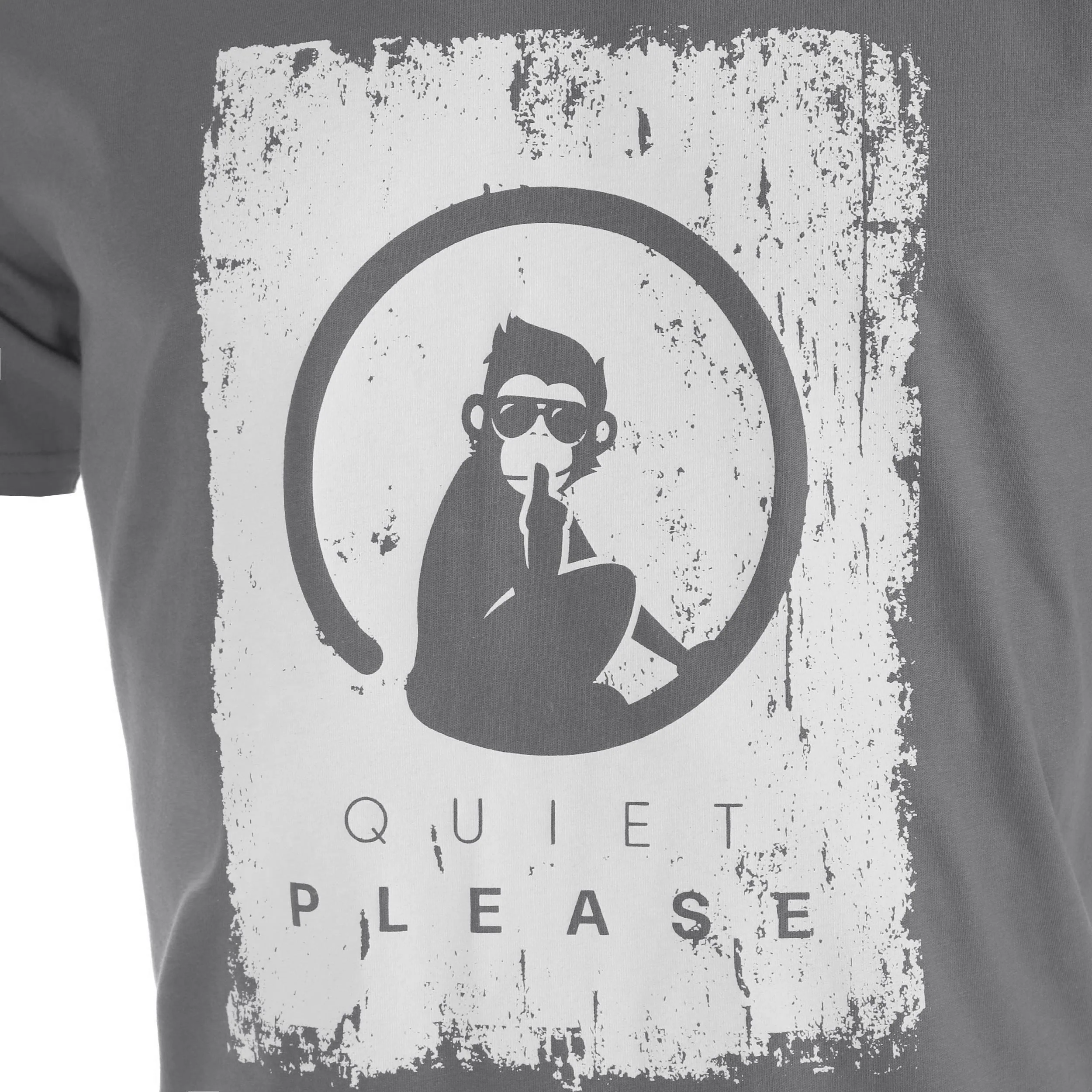 Crush Scraped T-shirt Hommes-gris foncé, gris clair - Image 3