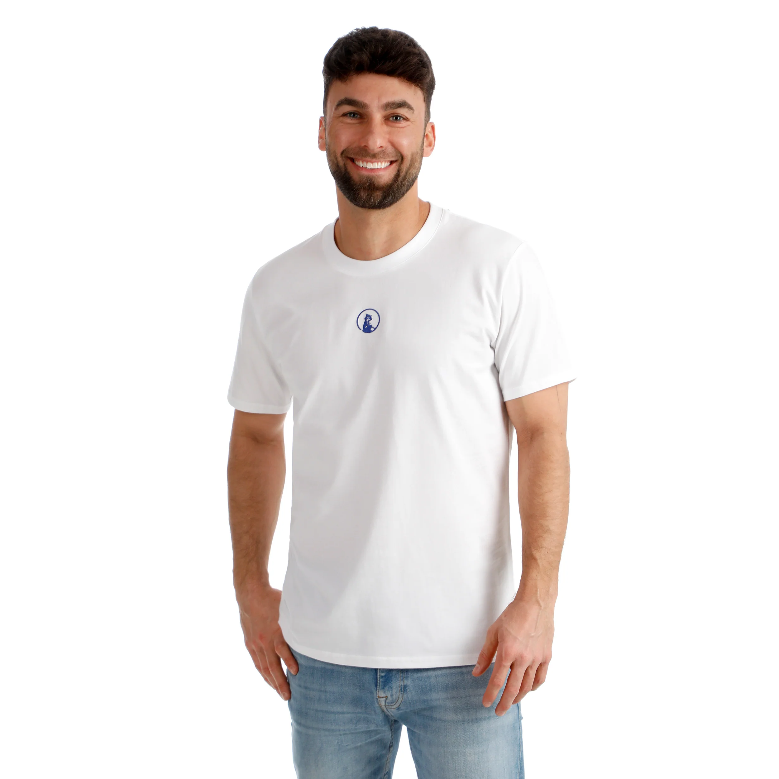 Crush T-Line T-shirt Hommes-blanc, bleu - Image 6