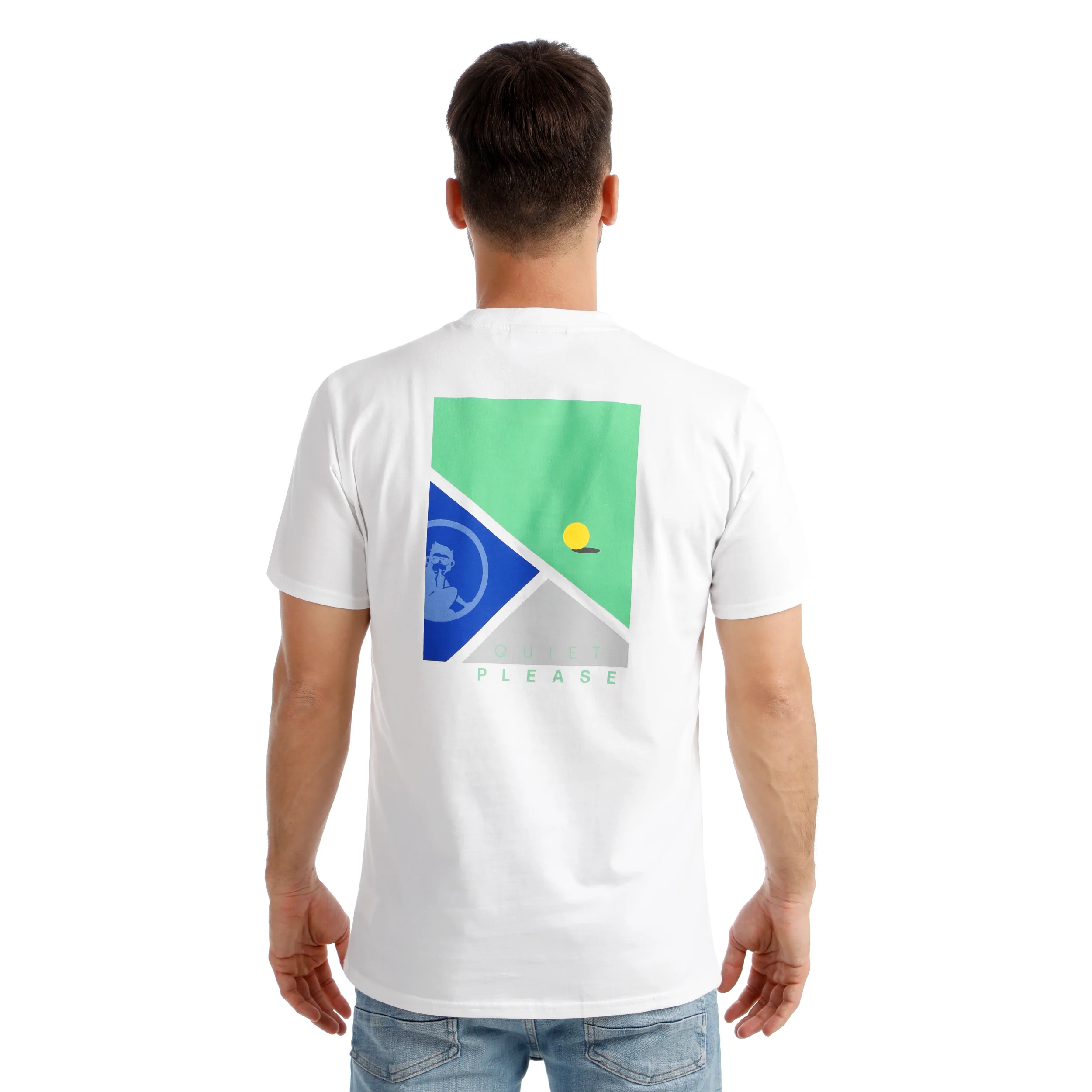 Crush T-Line T-shirt Hommes-blanc, bleu - Image 7