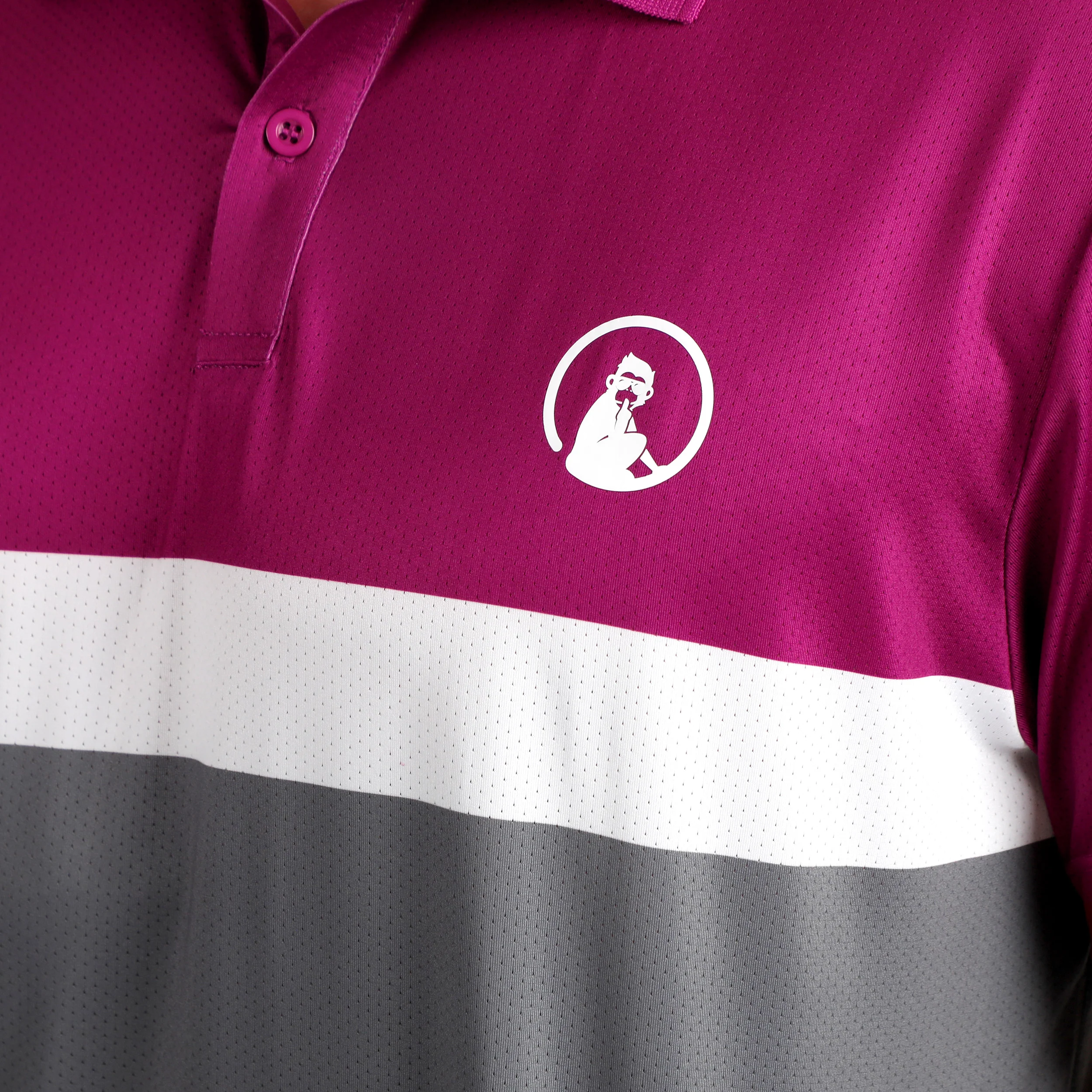 Crush Tournament Block Polo Hommes - berry, blanc - Image 9