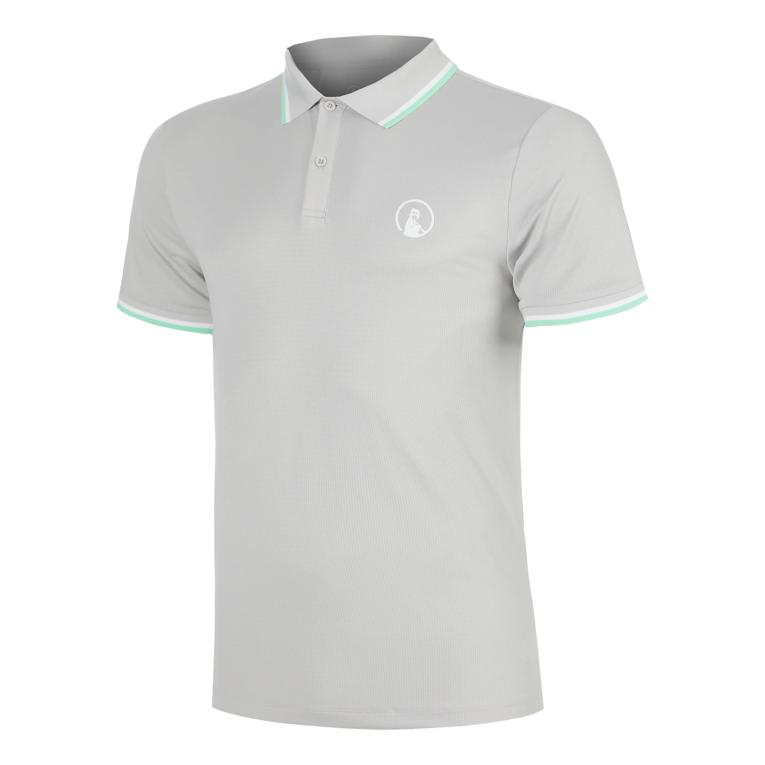 Joy Tournament Tipping Polo Hommes - gris, blanc