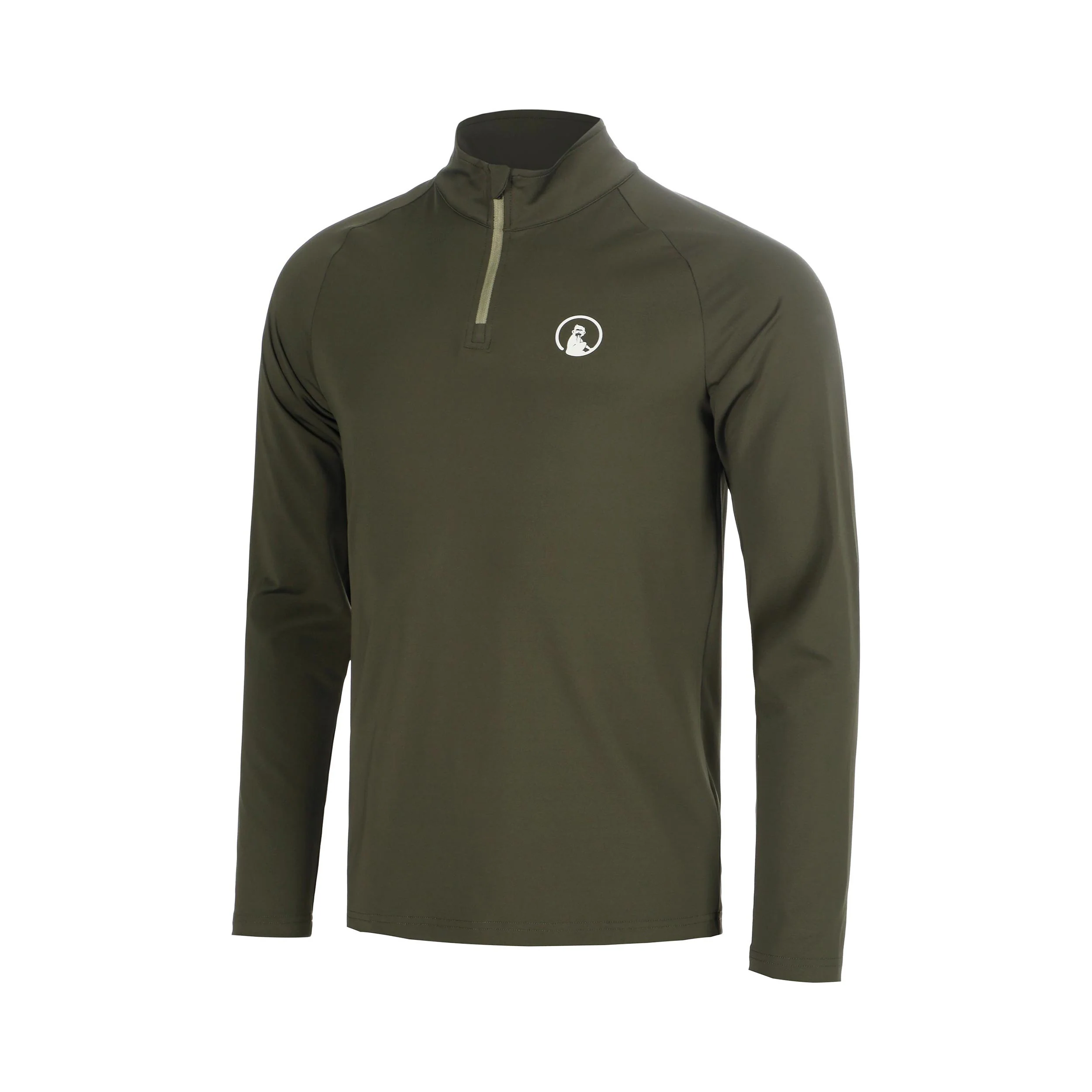 Memories Big Serve 1/4 Zip Haut manches longues Garçons - vert foncé