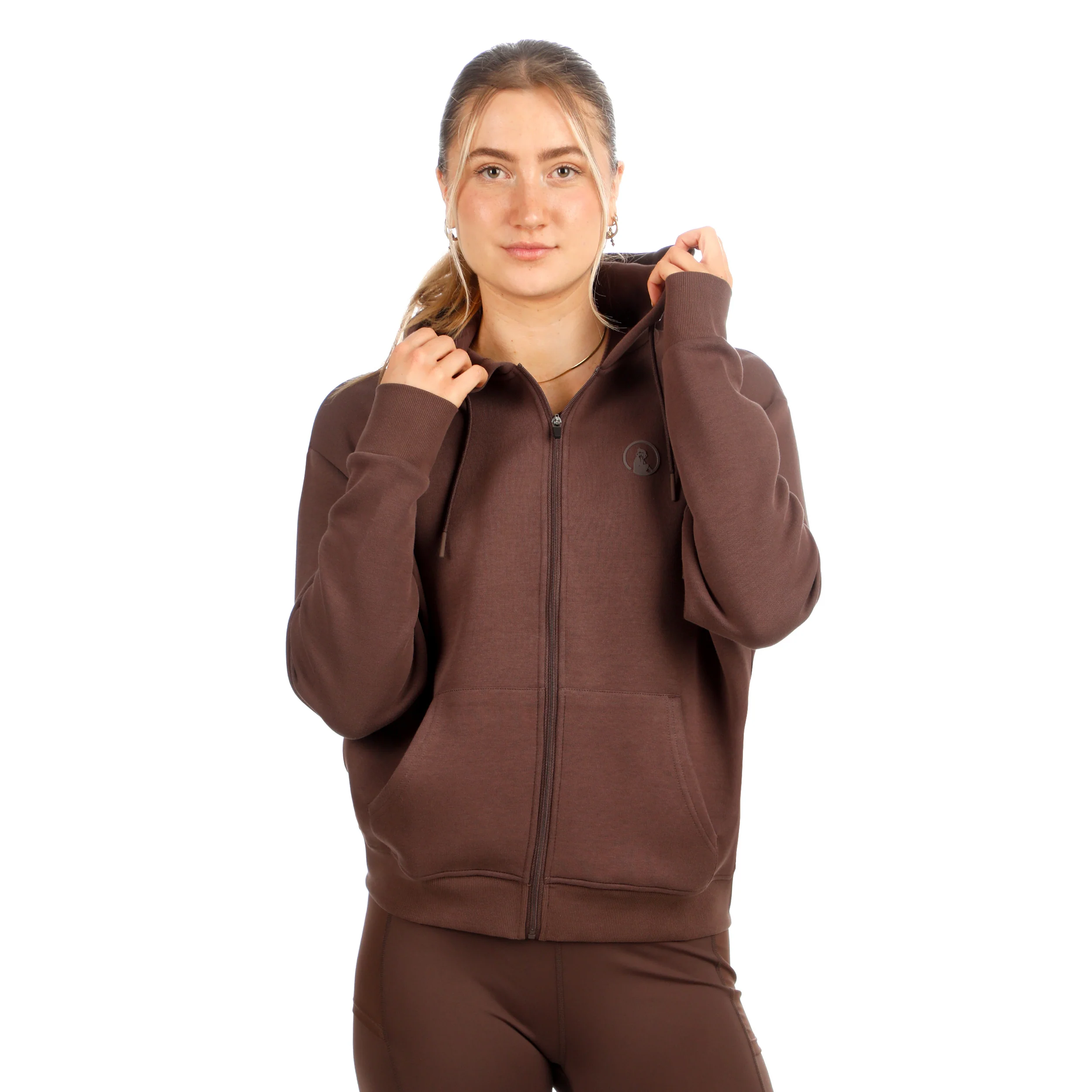 Memories Core Zip W Gilet en coton Femmes - marron - Image 5