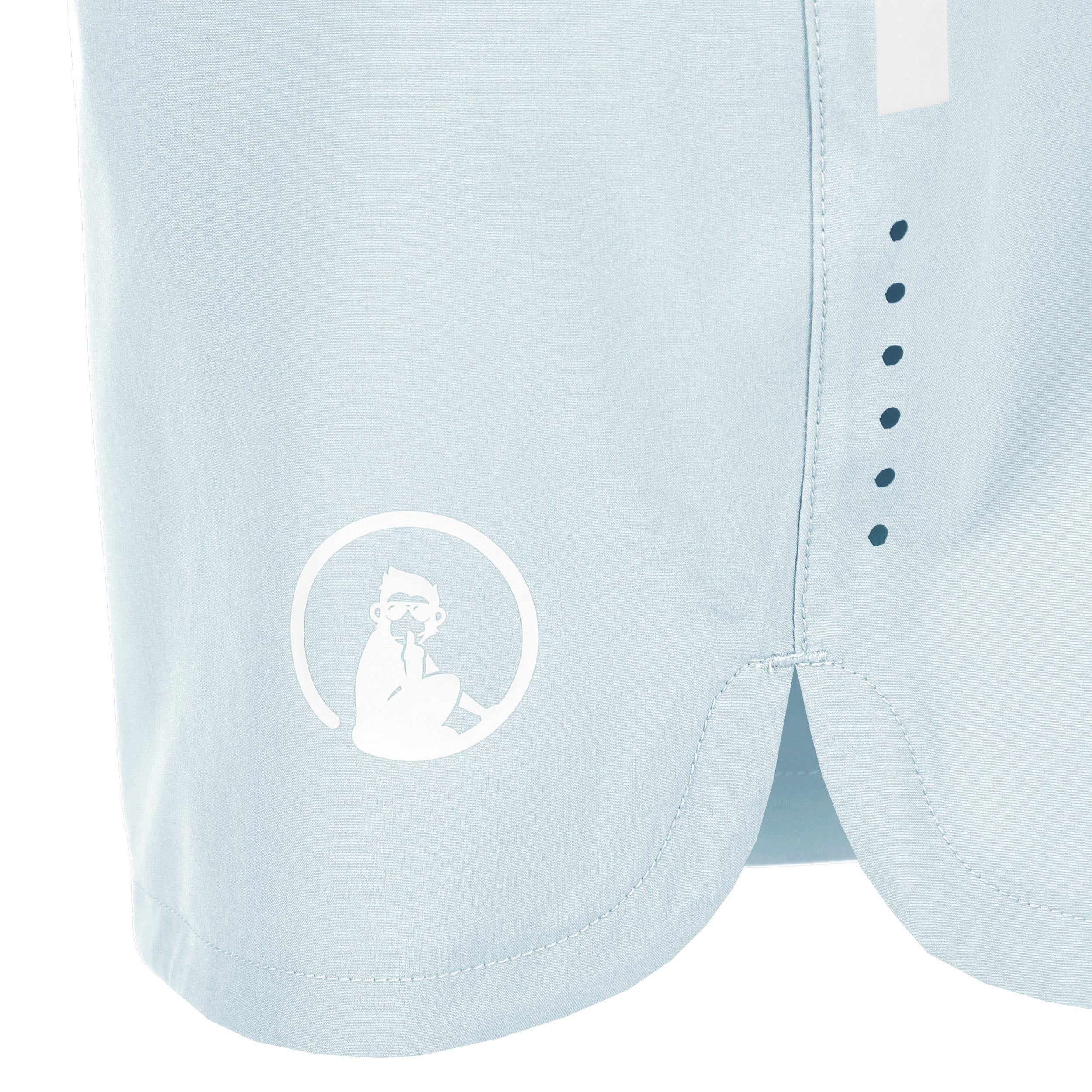 Memories Drop 7in Shorts Hommes - bleu clair, blanc cassé - Image 3