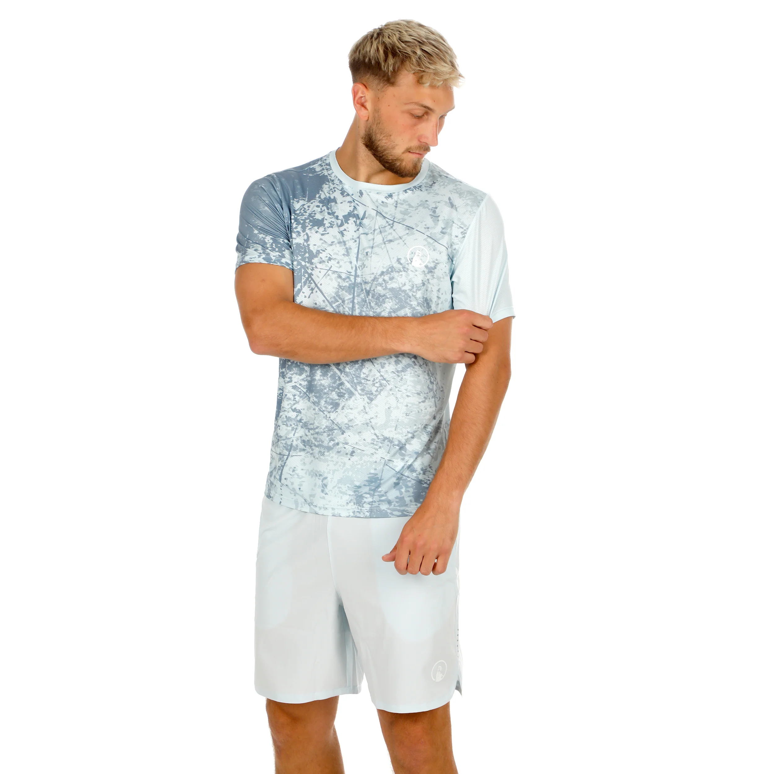 Memories Drop 7in Shorts Hommes - bleu clair, blanc cassé - Image 5