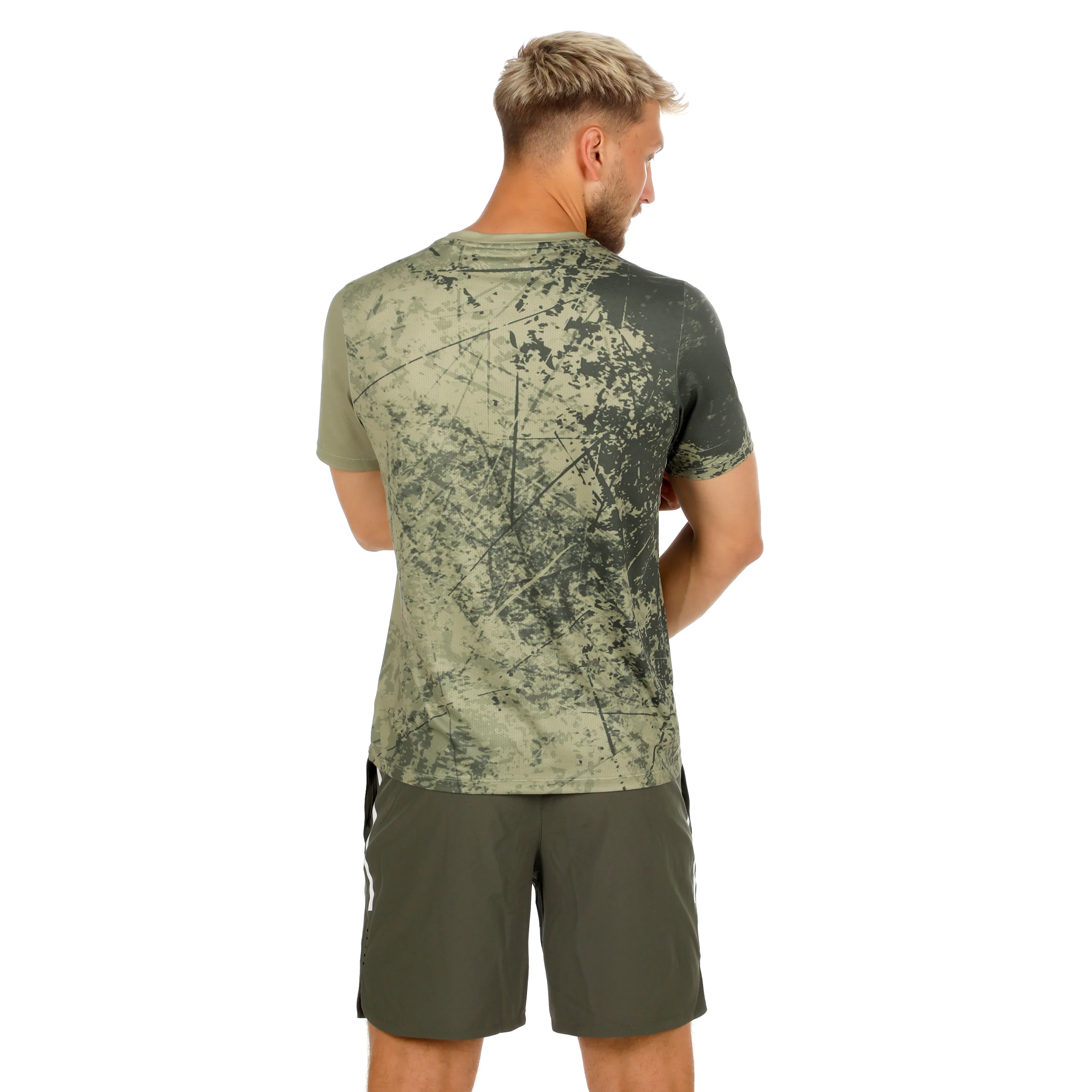 Memories Receiver Scrubbled T-shirt Hommes - kaki - Image 7