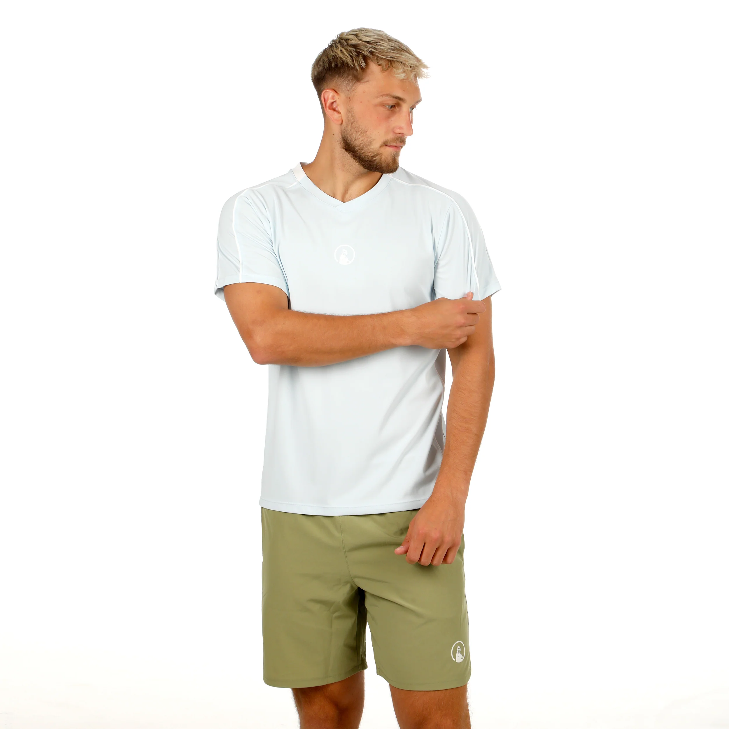Memories Topspin V-Neck T-shirt Hommes - bleu clair - Image 5