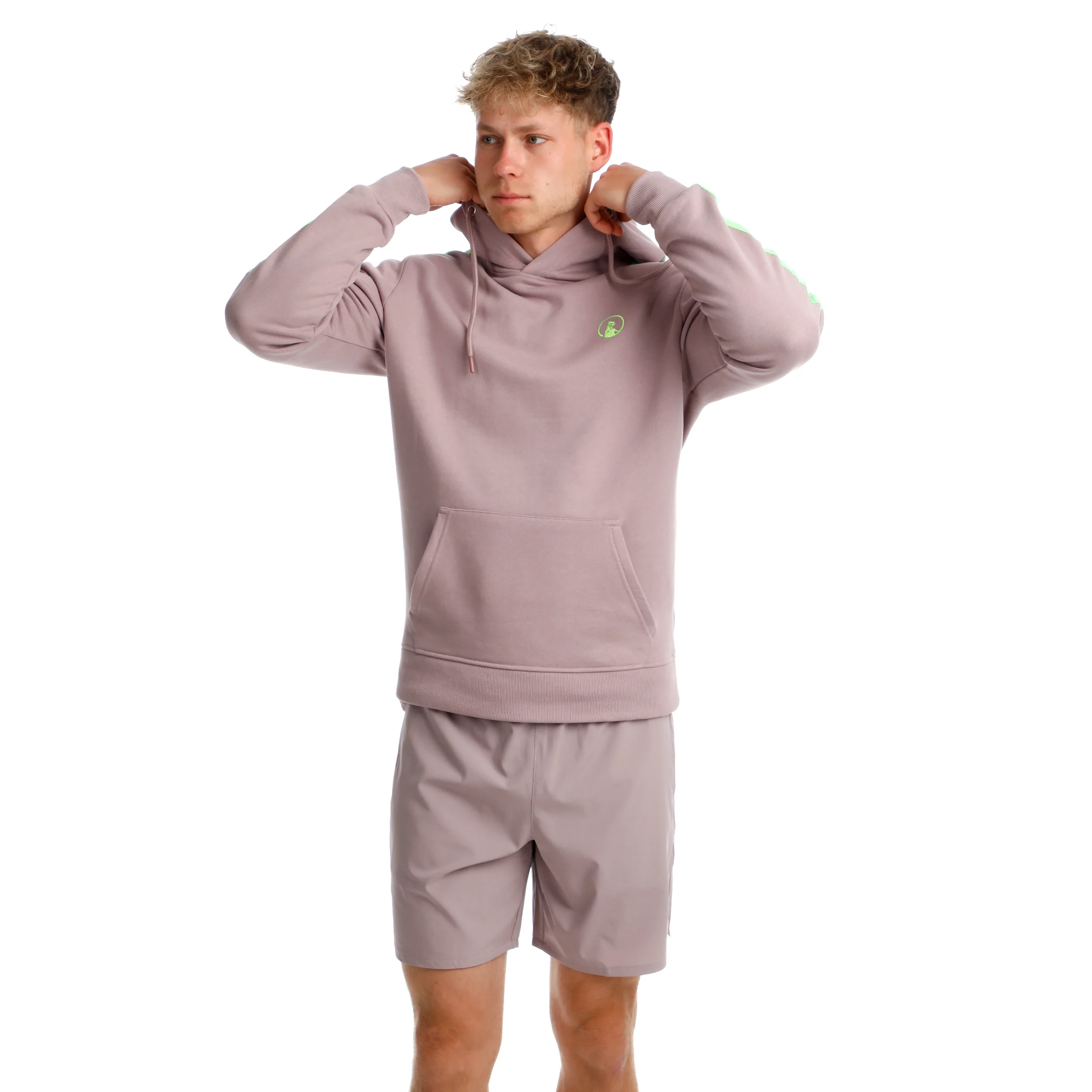 Mind Taped Sweat À Capuche Hommes-Violet,Vert Fluo - Image 6
