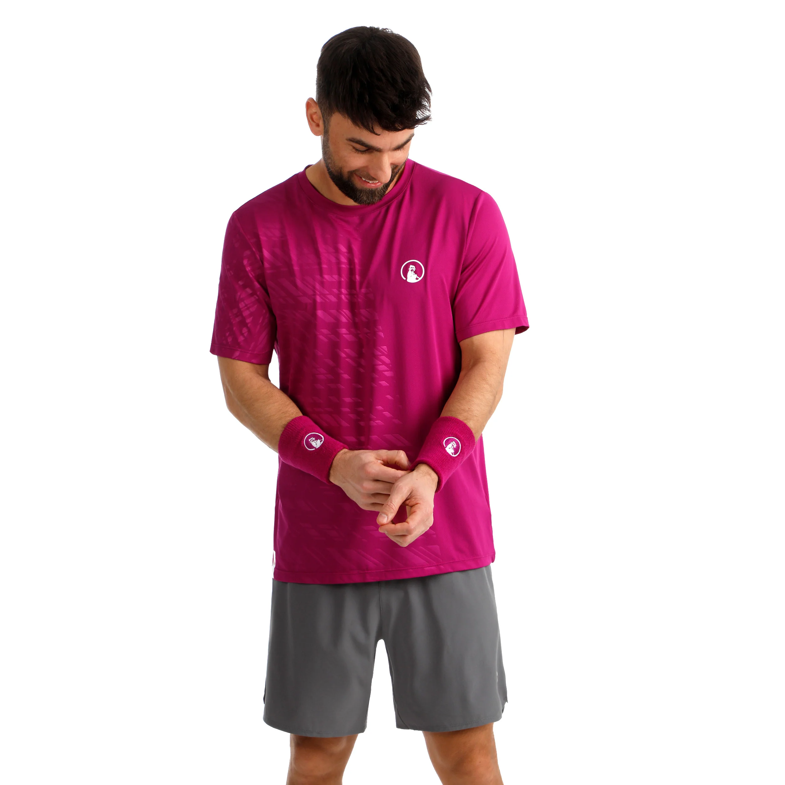Receiver Embossed T-shirt Hommes-berry, blanc - Image 6