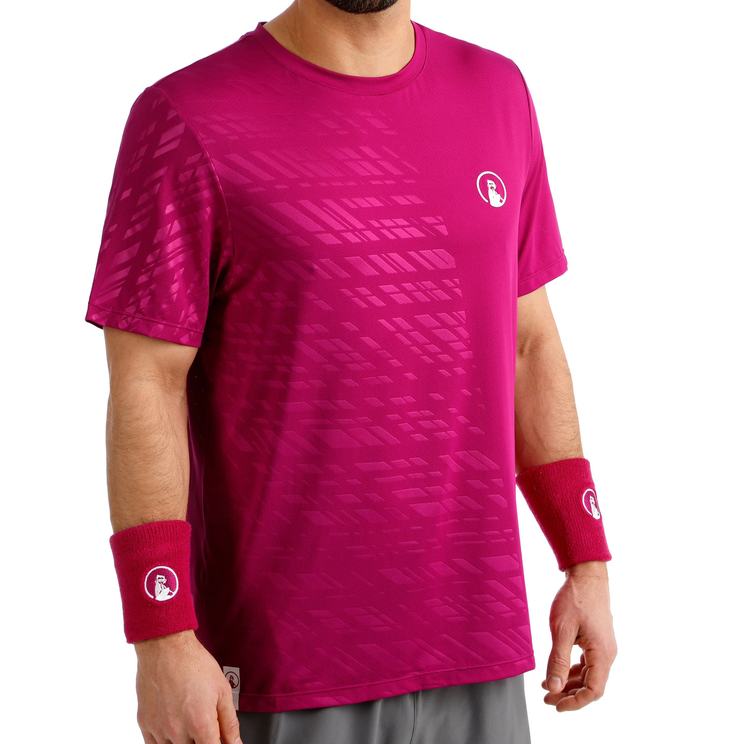 Receiver Embossed T-shirt Hommes-berry, blanc - Image 8