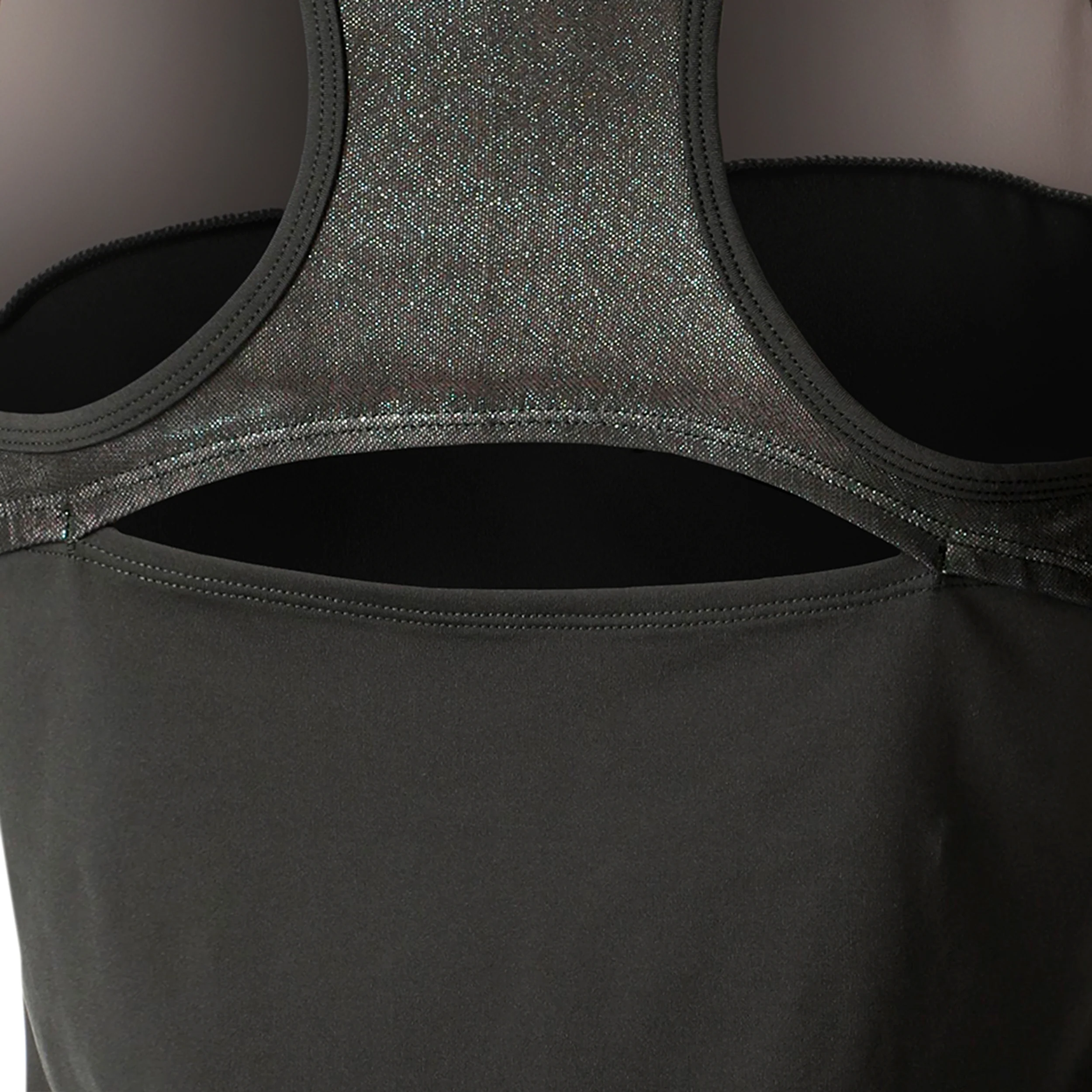 Sparkle Racerback Débardeur Tank Top Femmes-Anthracite - Image 5