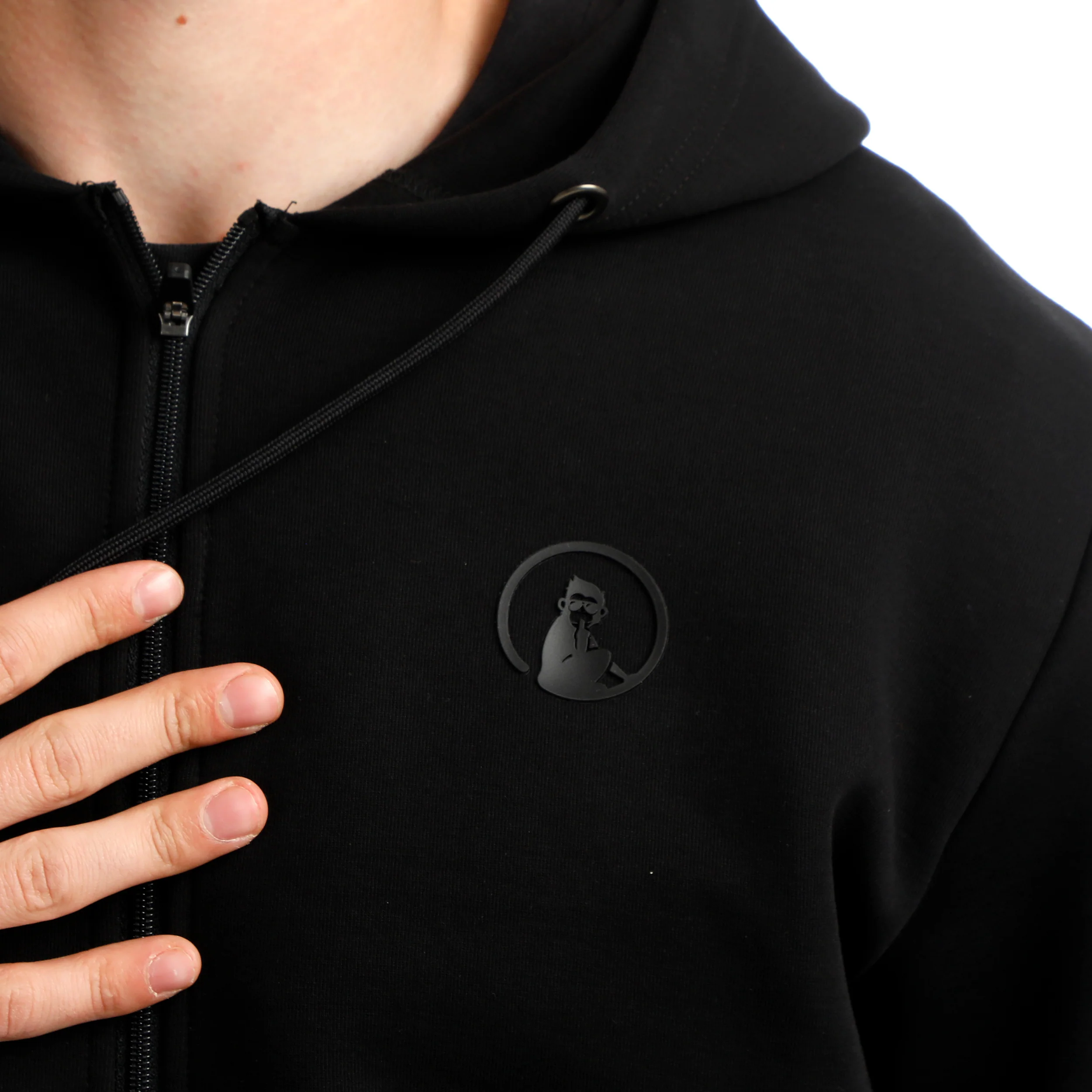 Tonal Core Zip Gilet En Coton Hommes-Noir - Image 7