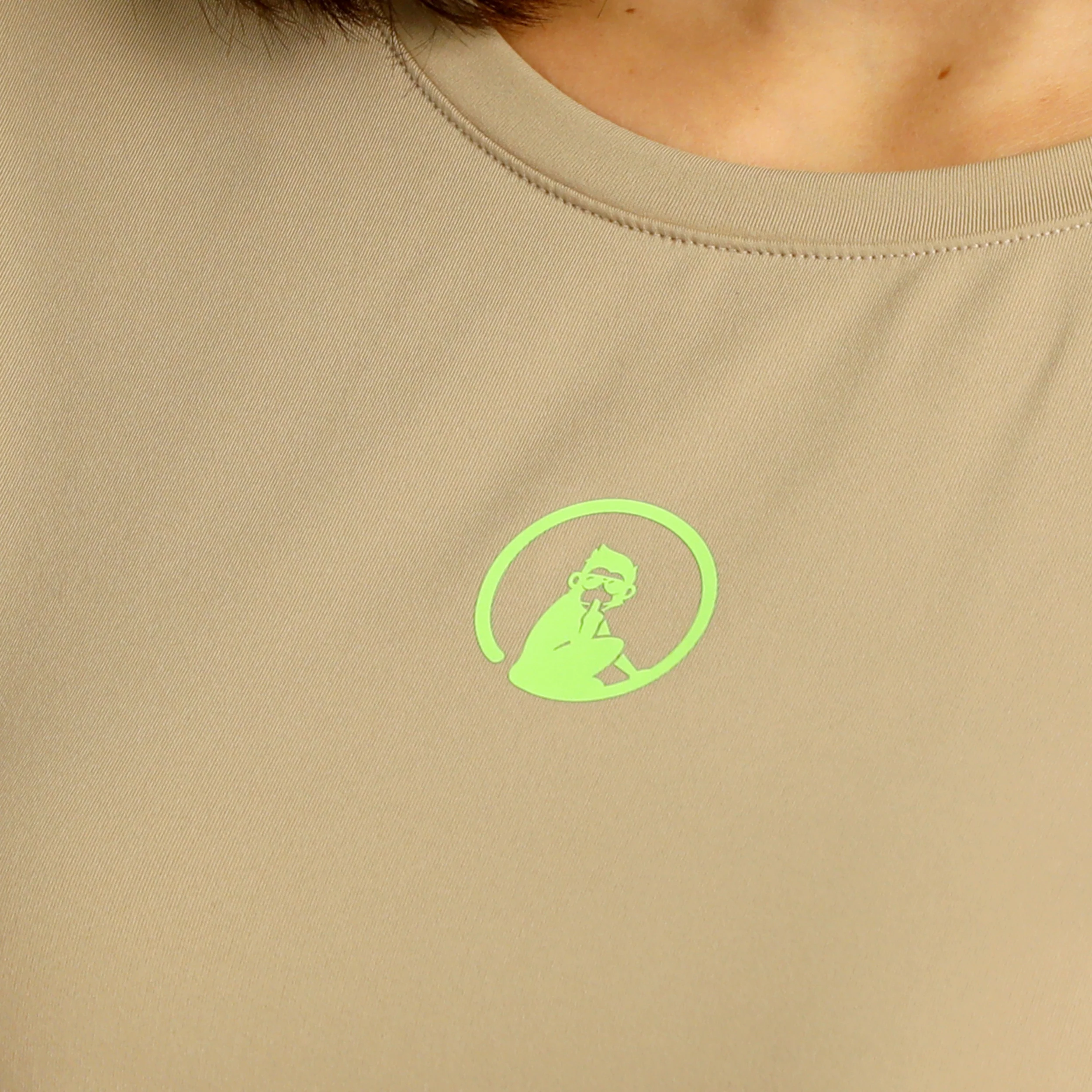 Wild Cross T-shirt Femmes-Beige,Vert Fluo - Image 8