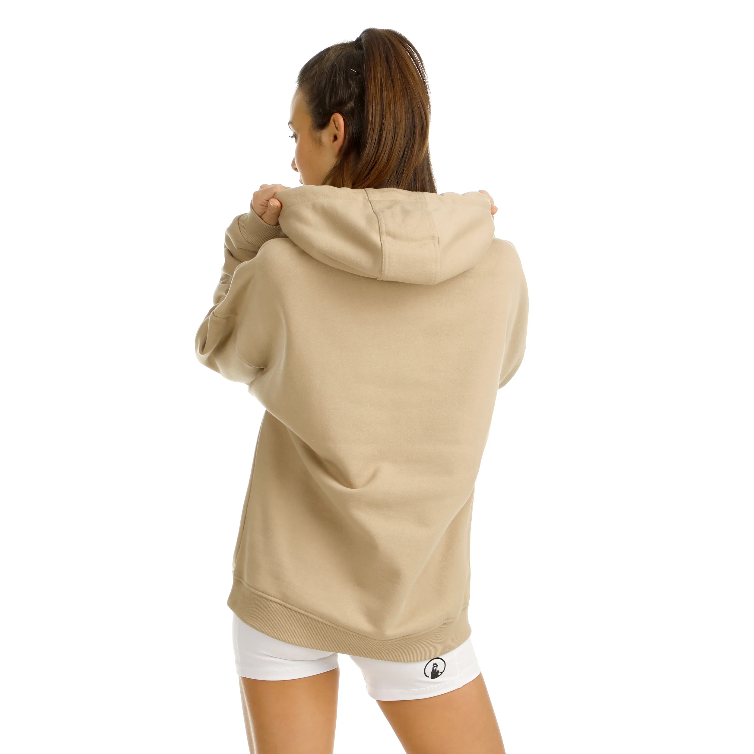 Wild Oversize Embroided Sweat À Capuche Femmes-Beige,Vert Fluo - Image 6