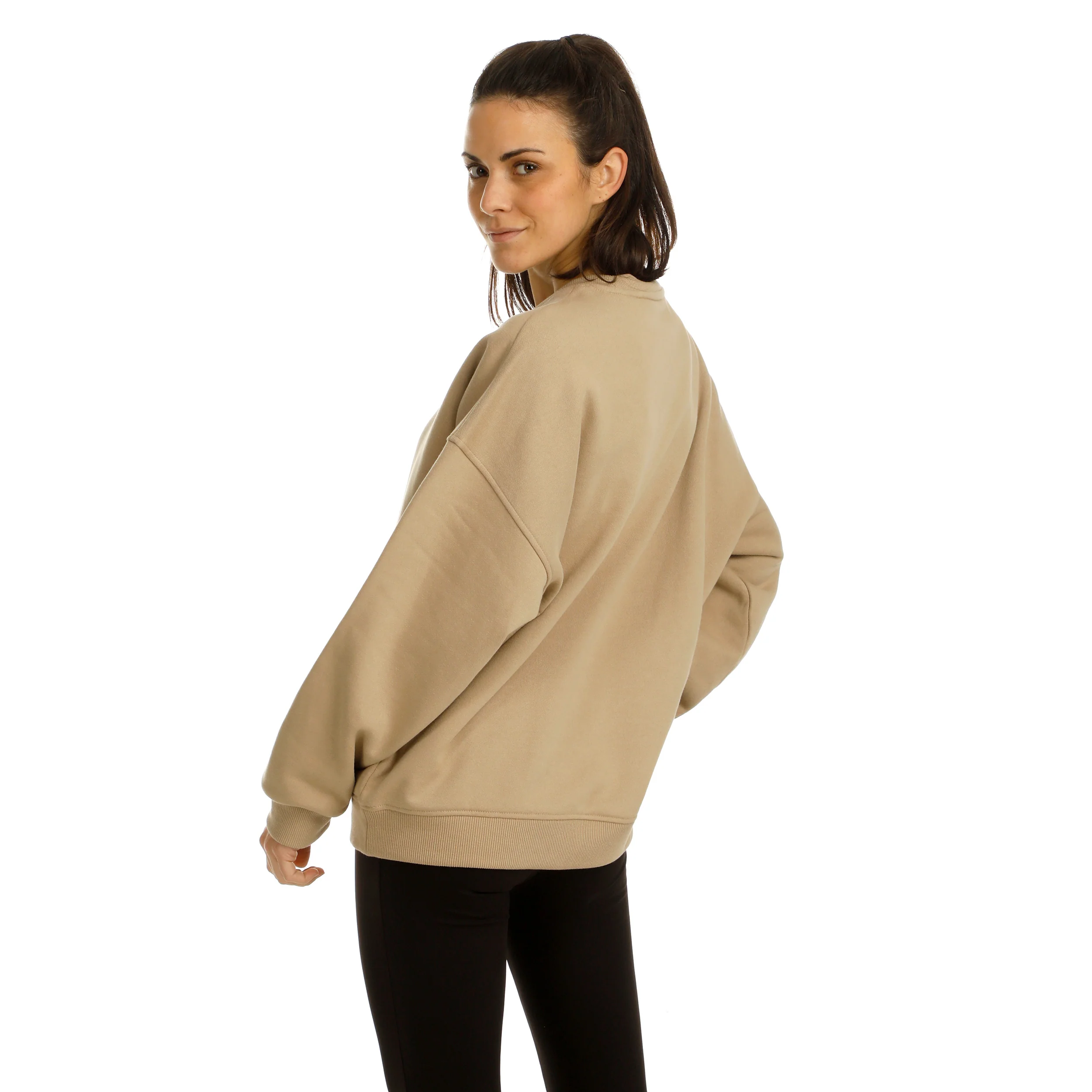 Wild Oversize Sweat-shirt Femmes-Beige - Image 5