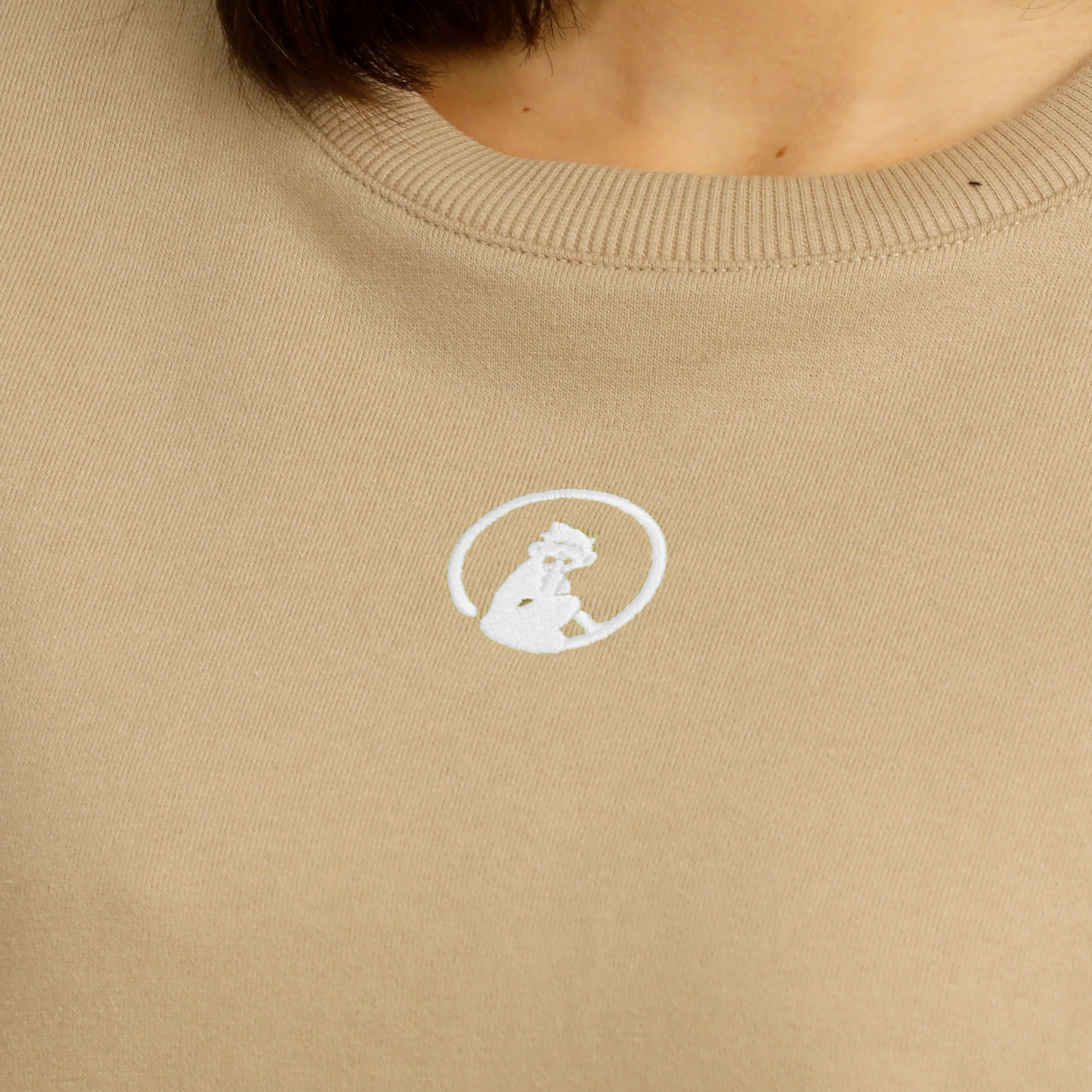 Wild Oversize Sweat-shirt Femmes-Beige - Image 6