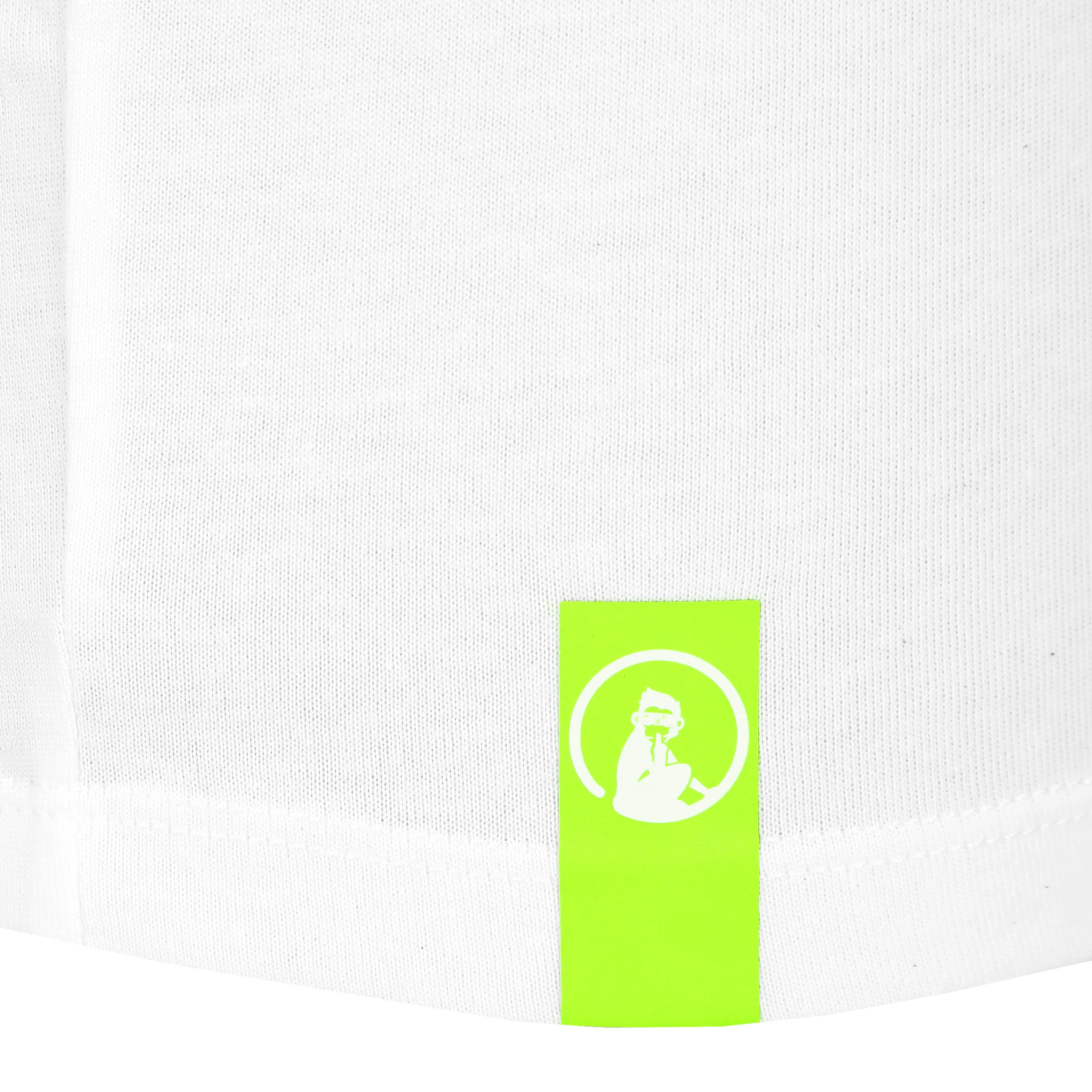 Wild Trainings T-shirt Hommes-Blanc,Vert Fluo - Image 4