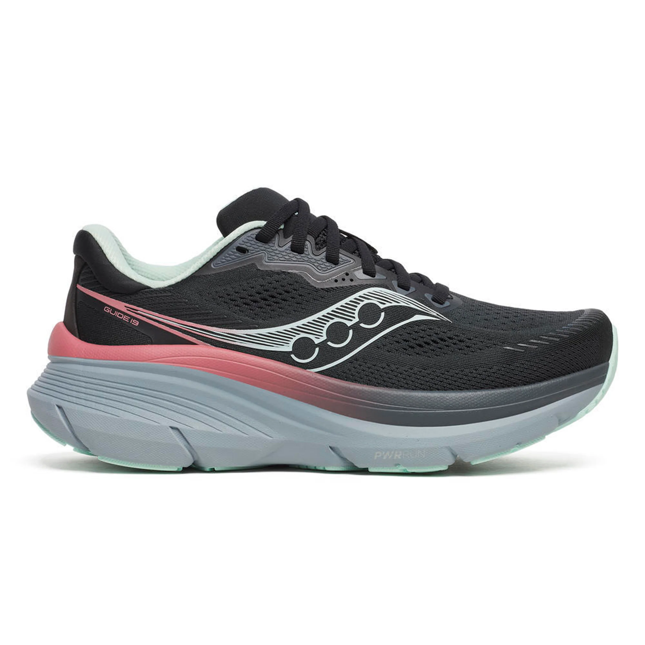 Guide 19 Chaussure de running avec stabilisateurs Femmes-noir, mint
