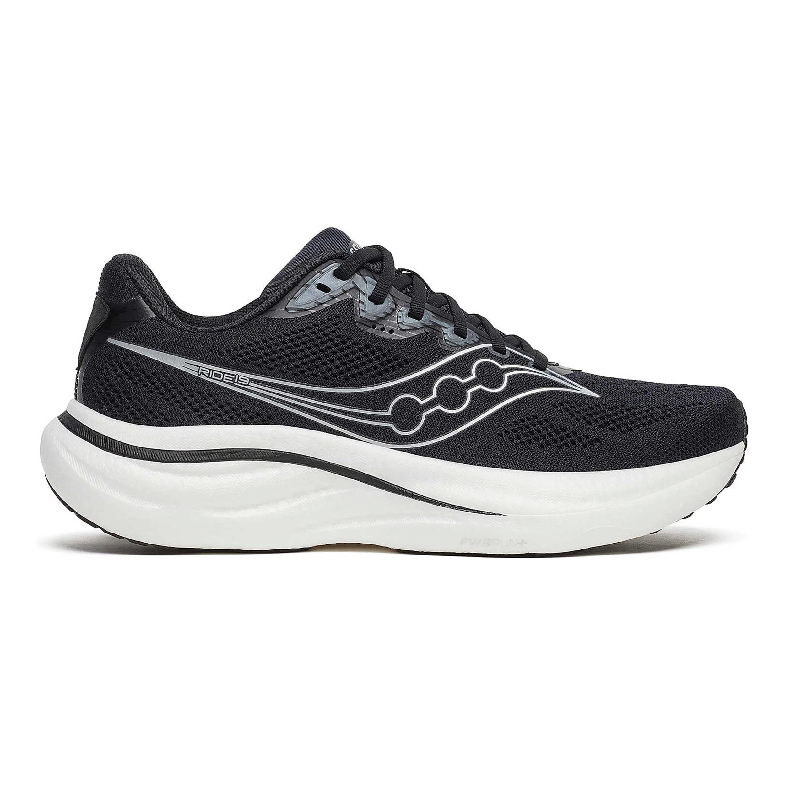 Ride 19 wide Chaussure de running sans stabilisateurs Hommes-noir, argent