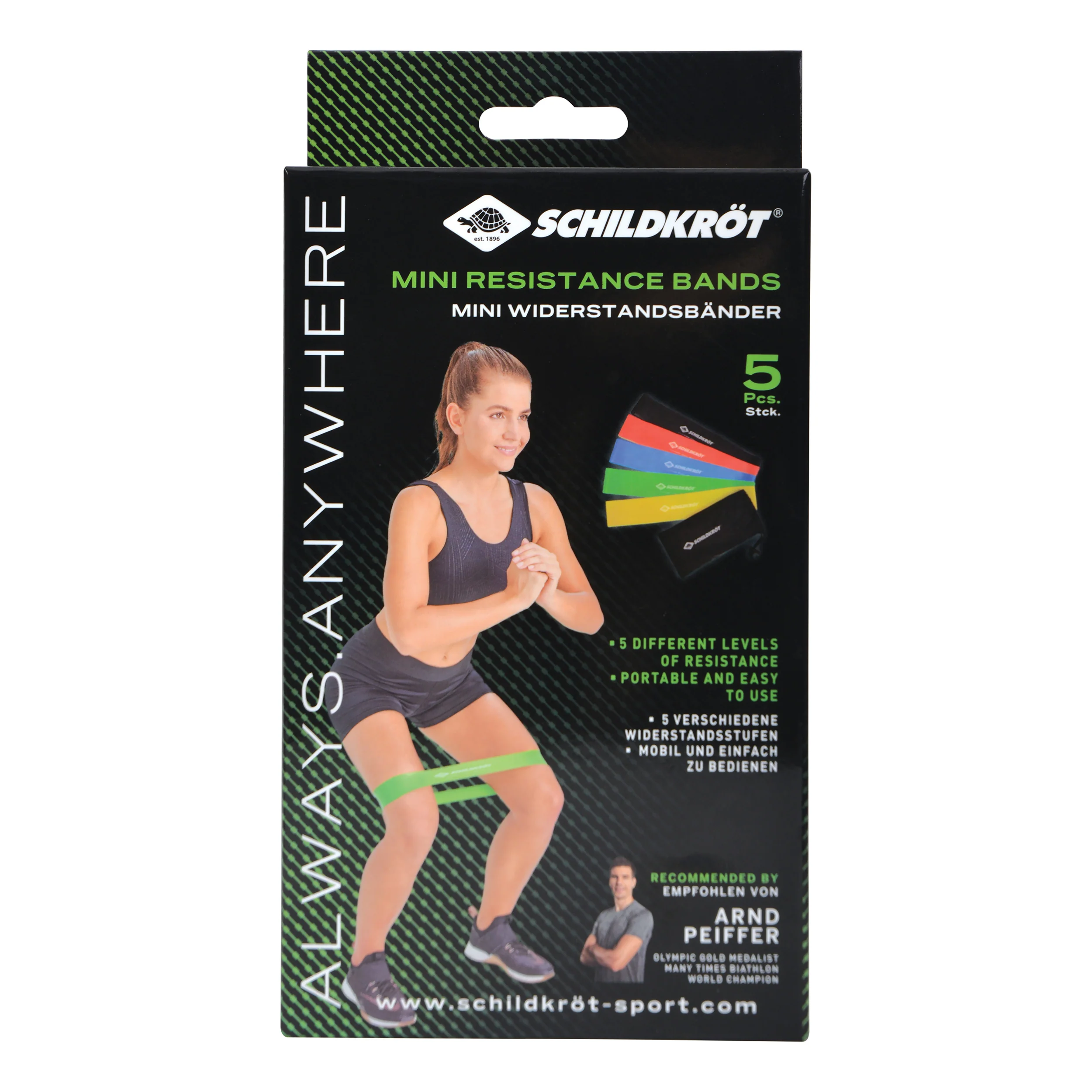 Mini Resistance Fitnessband 5er Set Bänder-Multicouleur - Image 2