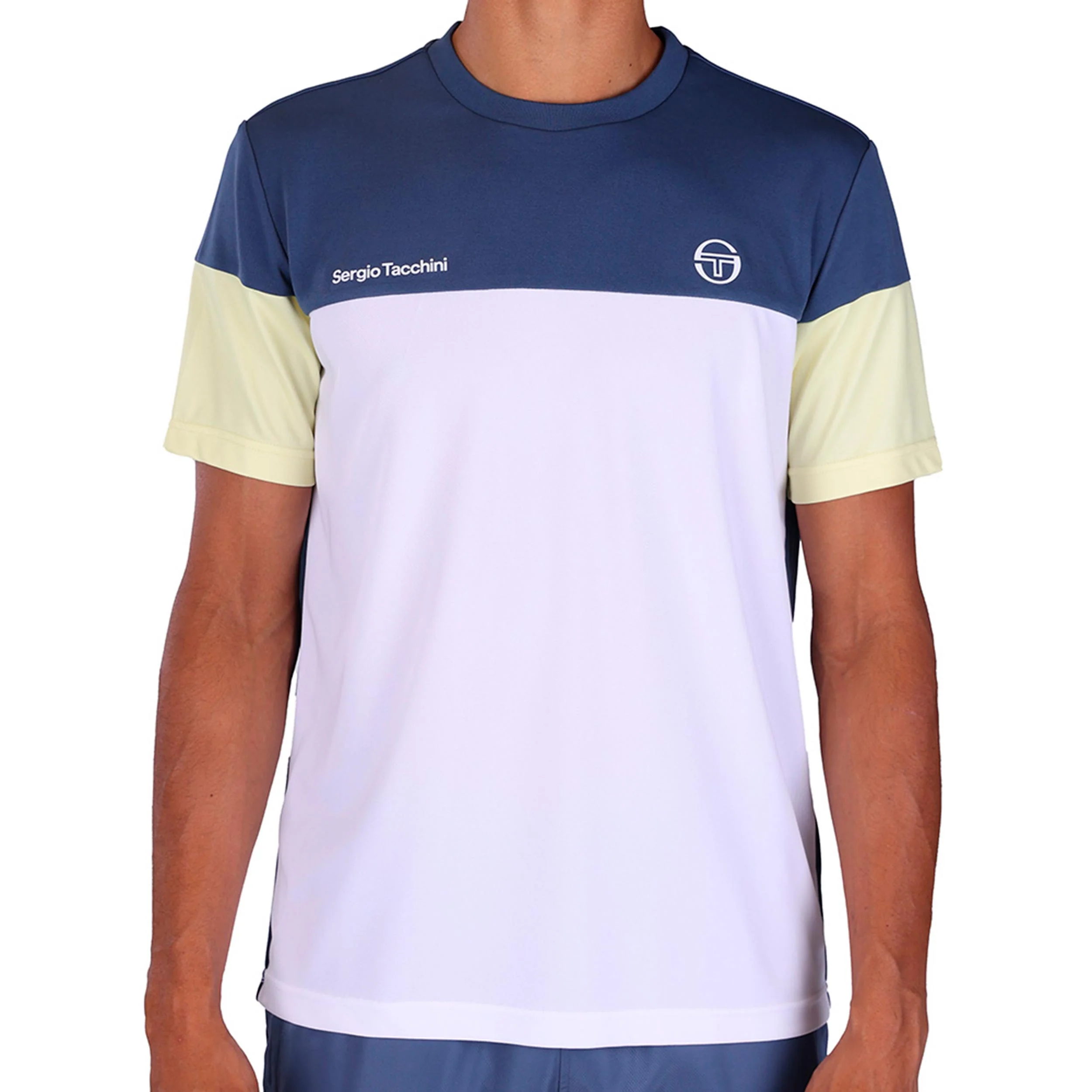 Prave T-shirt Hommes - bleu gris, blanc