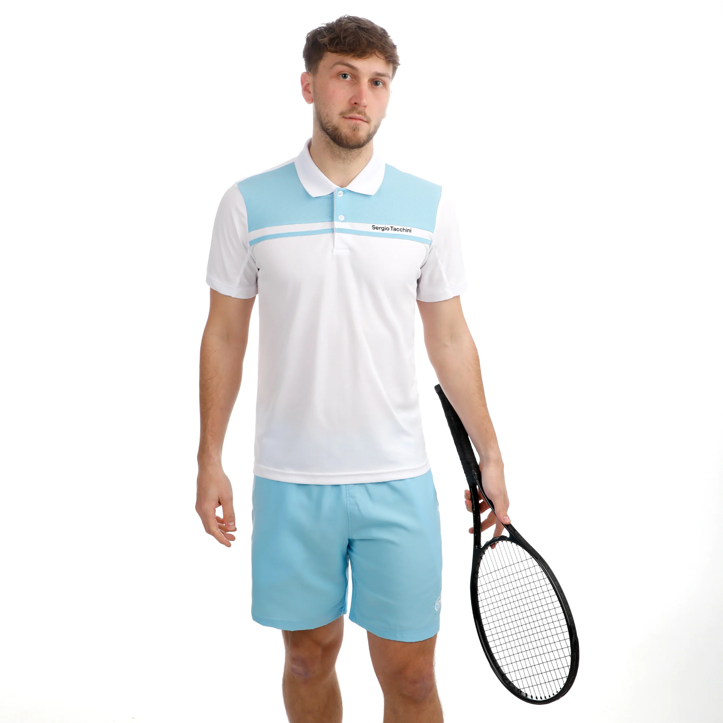 Riflesso Polo Hommes - blanc, bleu clair - Image 5