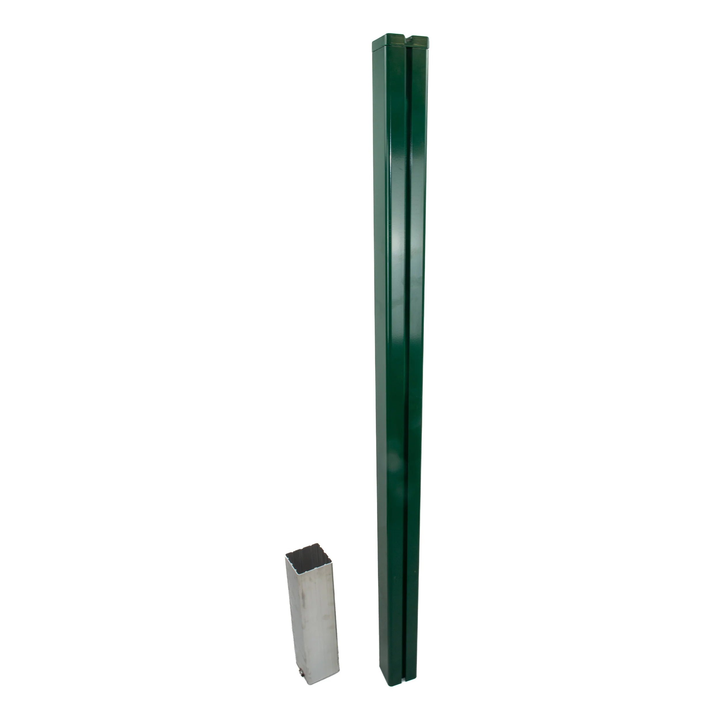 ASS Poteau Pour Filet Aluminium, Tube Carré-Vert Foncé