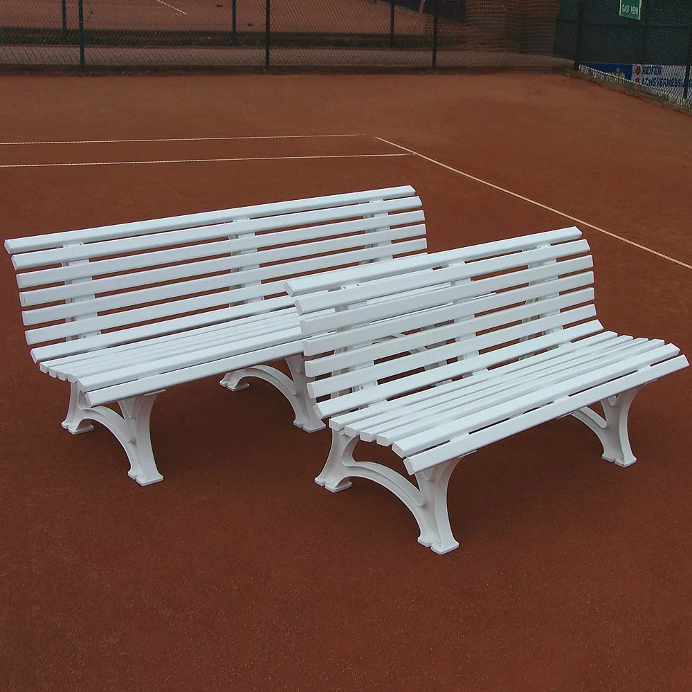 Banc 1,5m Avec Dossier Galbé-Blanc