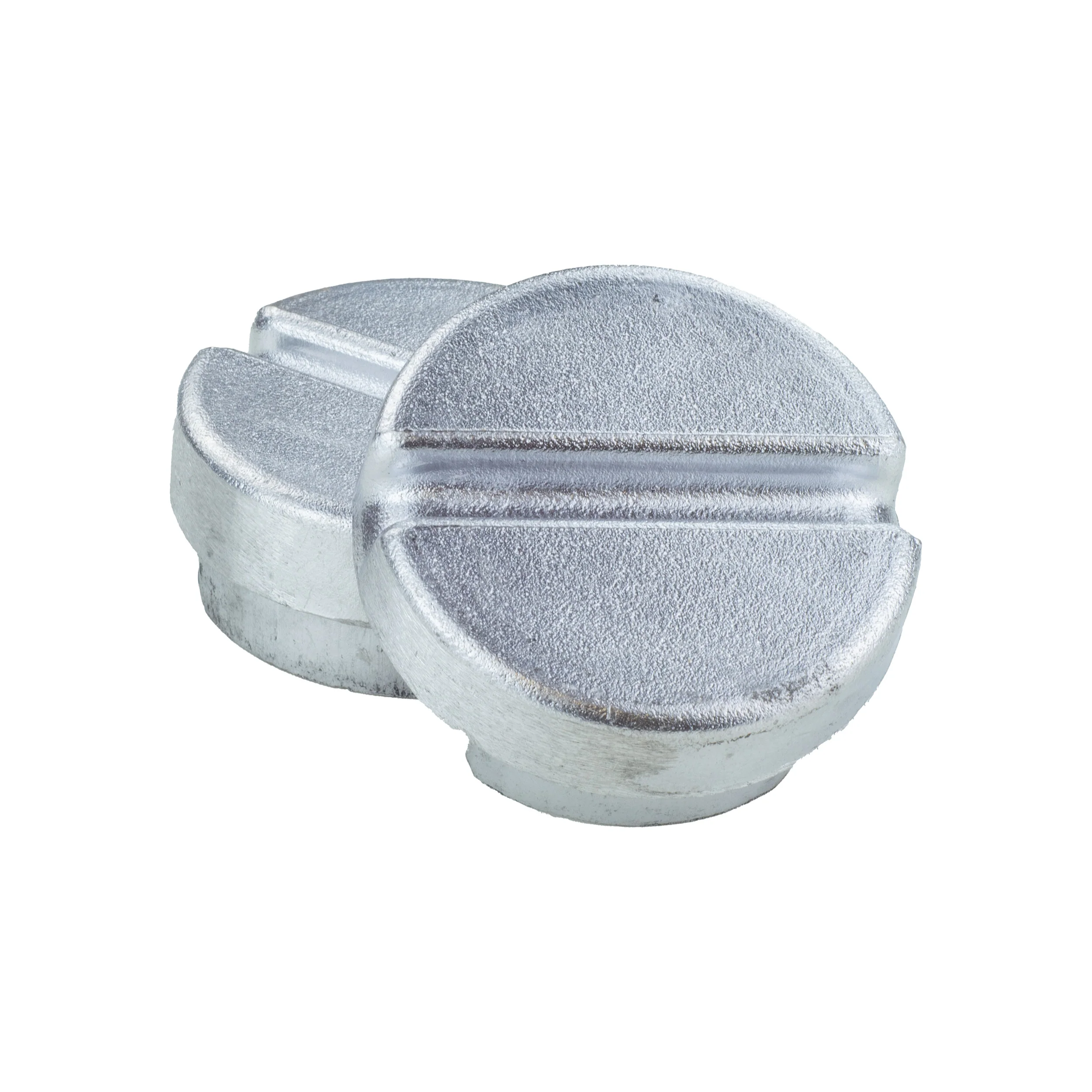 Deckel F. Tennispfosten Alu, Rund, Paar Accessoires De Court-Argent