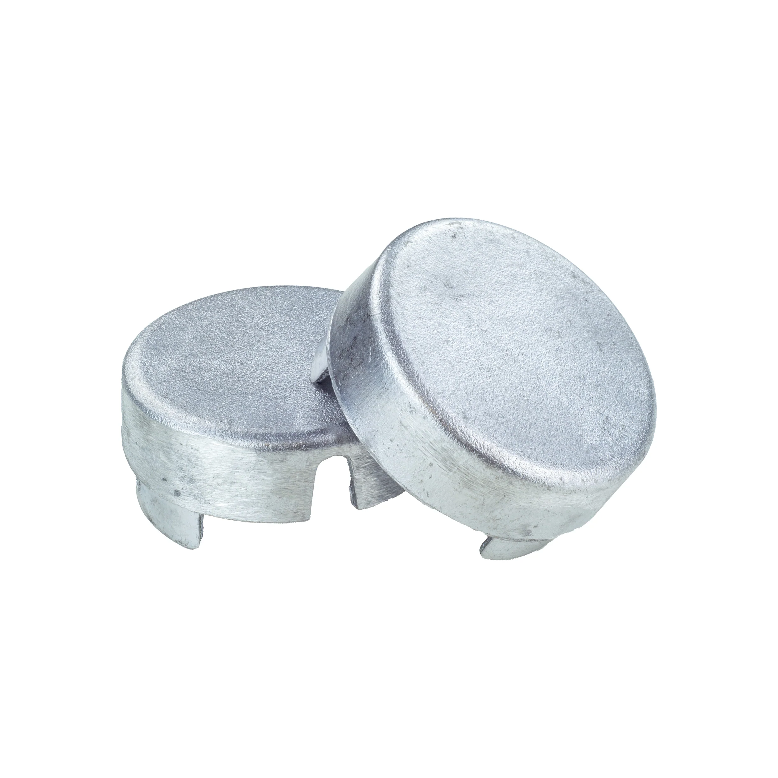 Deckel F. Tennispfosten Alu, Rund, Paar Accessoires De Court-Argent - Image 2