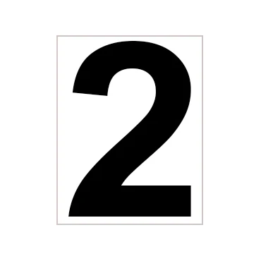 Platzziffer 2 Schild-Blanc,Noir