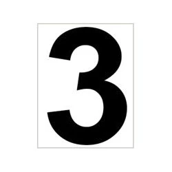 Platzziffer 3 Schild-Blanc,Noir