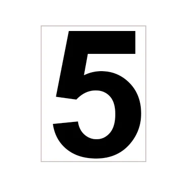 Platzziffer 5 Schild-Blanc,Noir