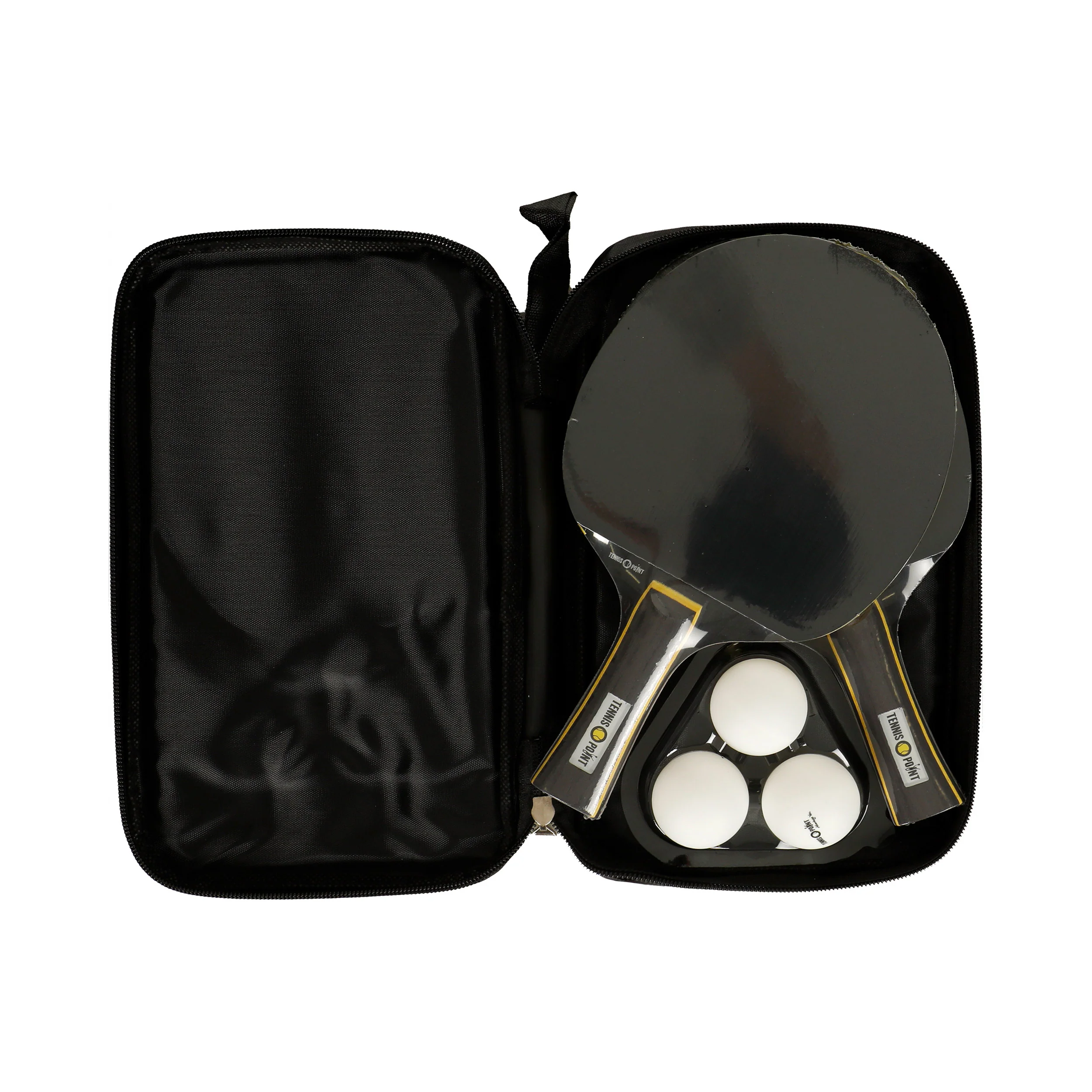 Ensemble De Tennis De Table + Sac, Plus 3x Bälle-Noir,Jaune - Image 3