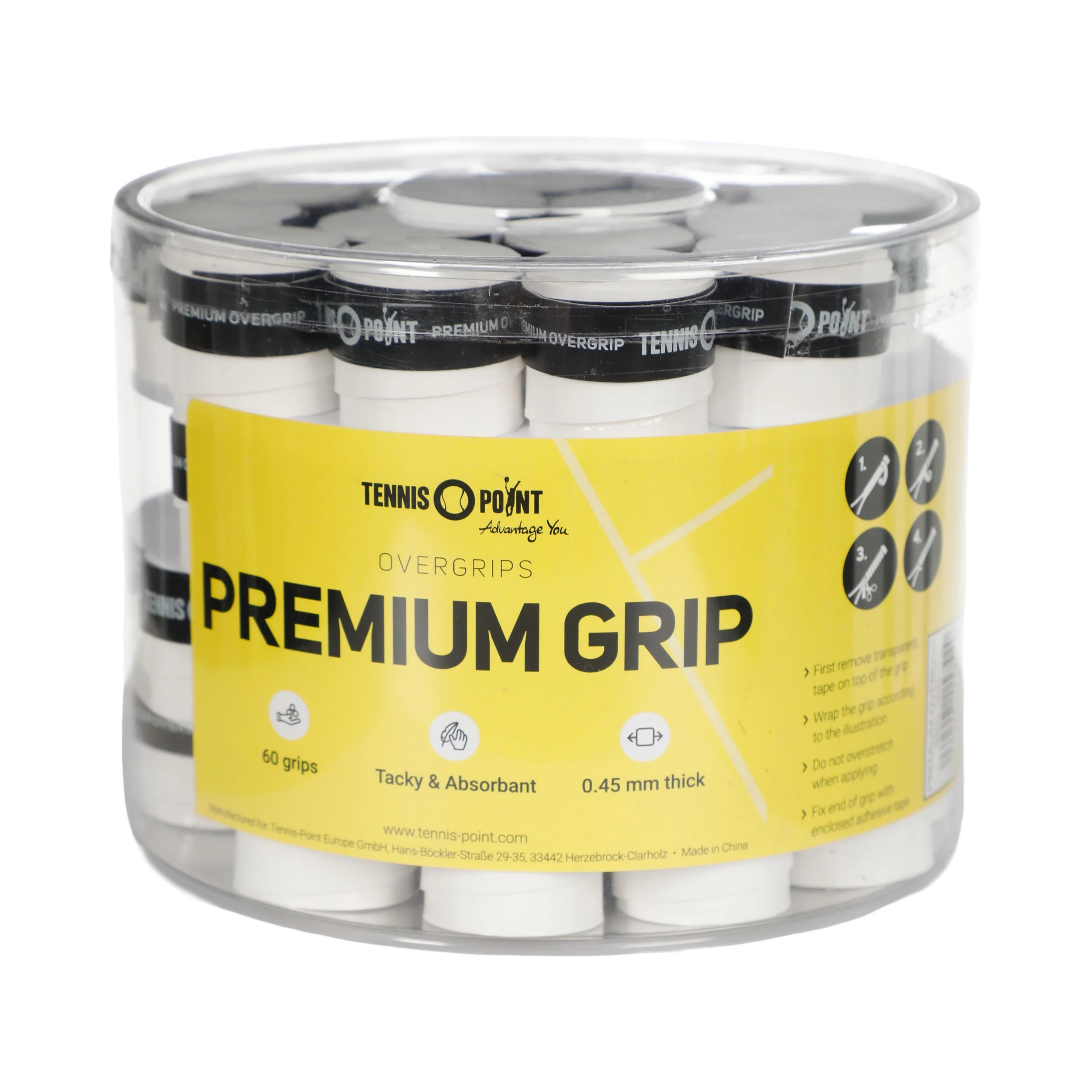Premium Grip Pack De 60-Blanc