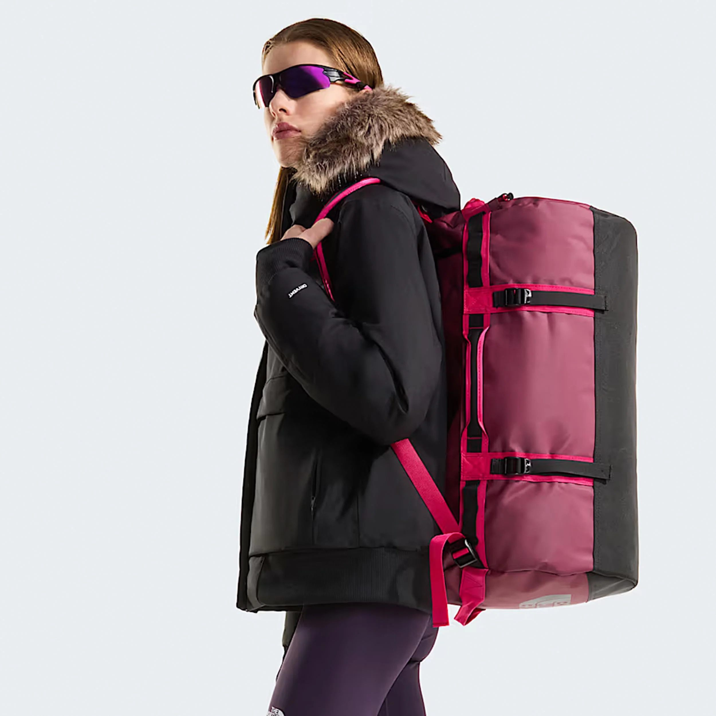 Base Camp Duffel S Sac de sport - rouge foncé, noir - Image 5