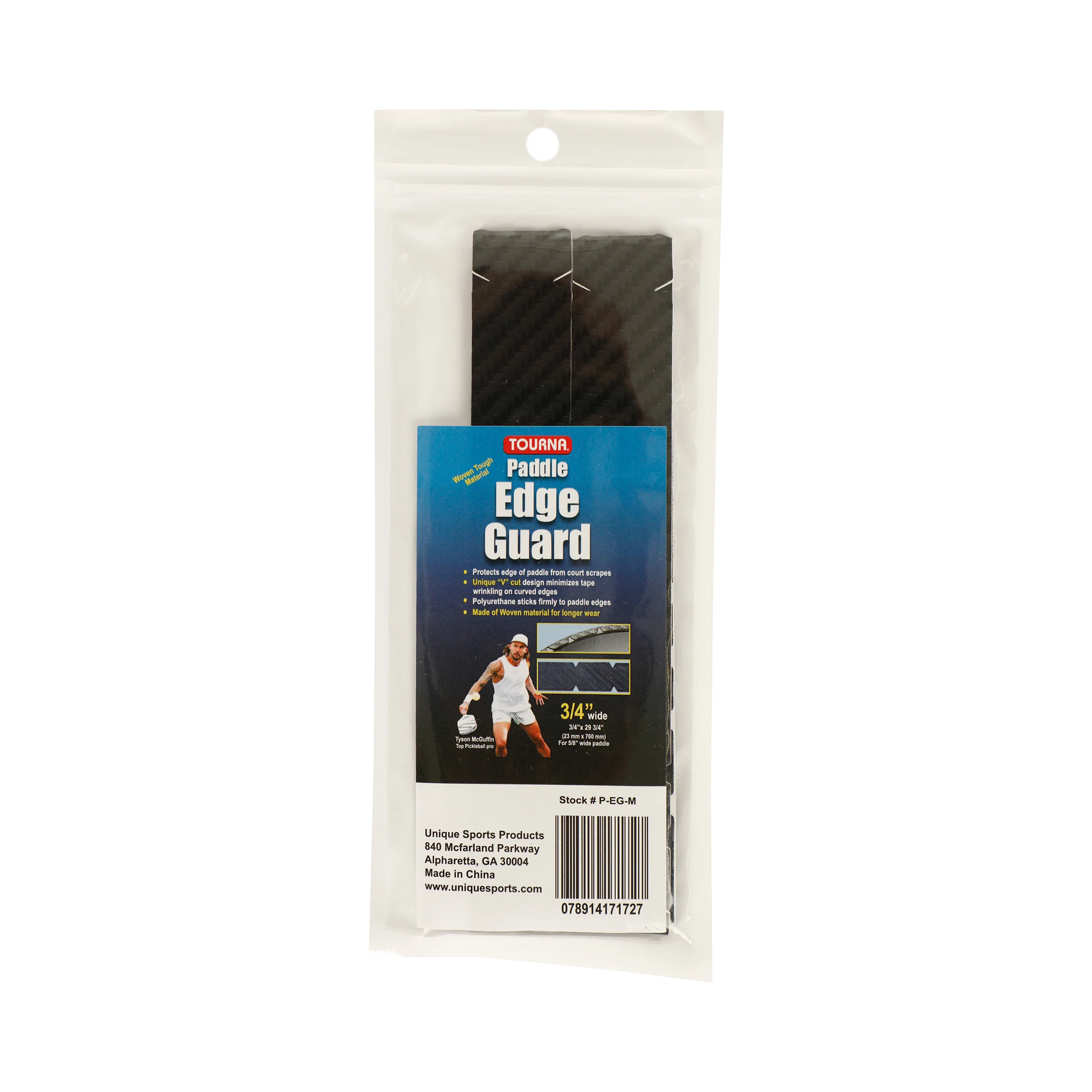 Padel Edge Guard Wooven 16mm Bande De Protection Pour Cadre Pickleball-Noir