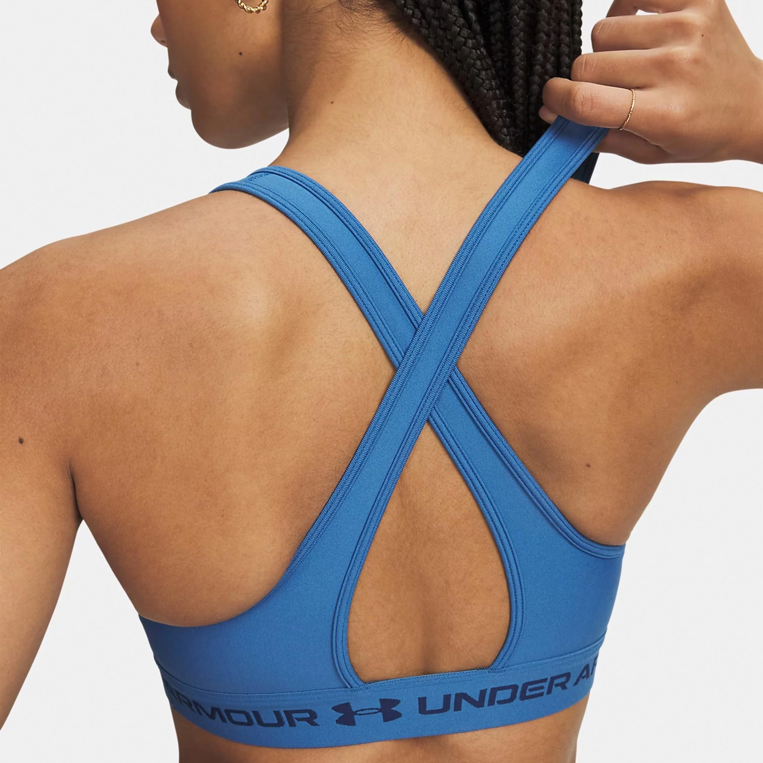 Crossback Mid Soutien-gorge sport Femmes - bleu, bleu nuit - Image 3