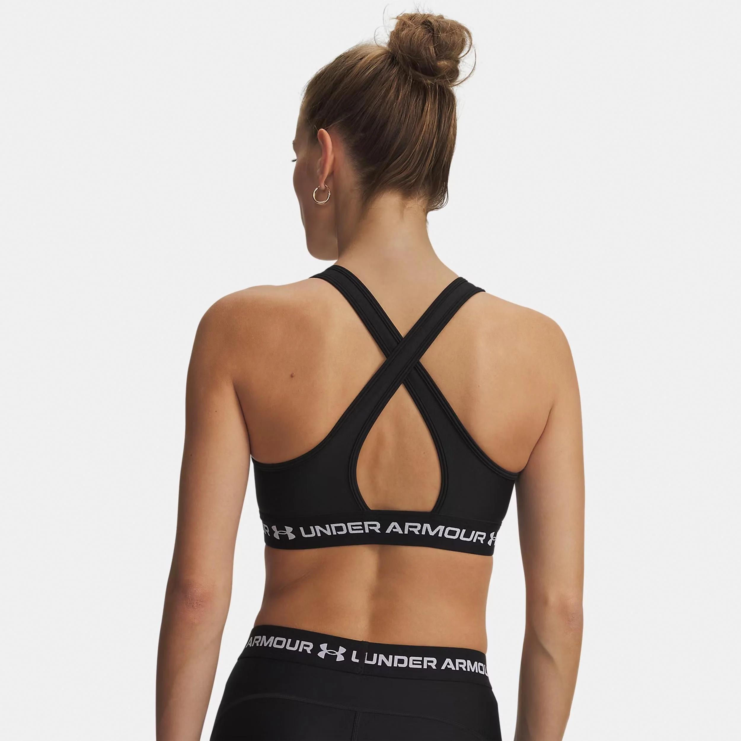 Crossback Mid Soutien-gorge sport Femmes - noir, blanc - Image 2
