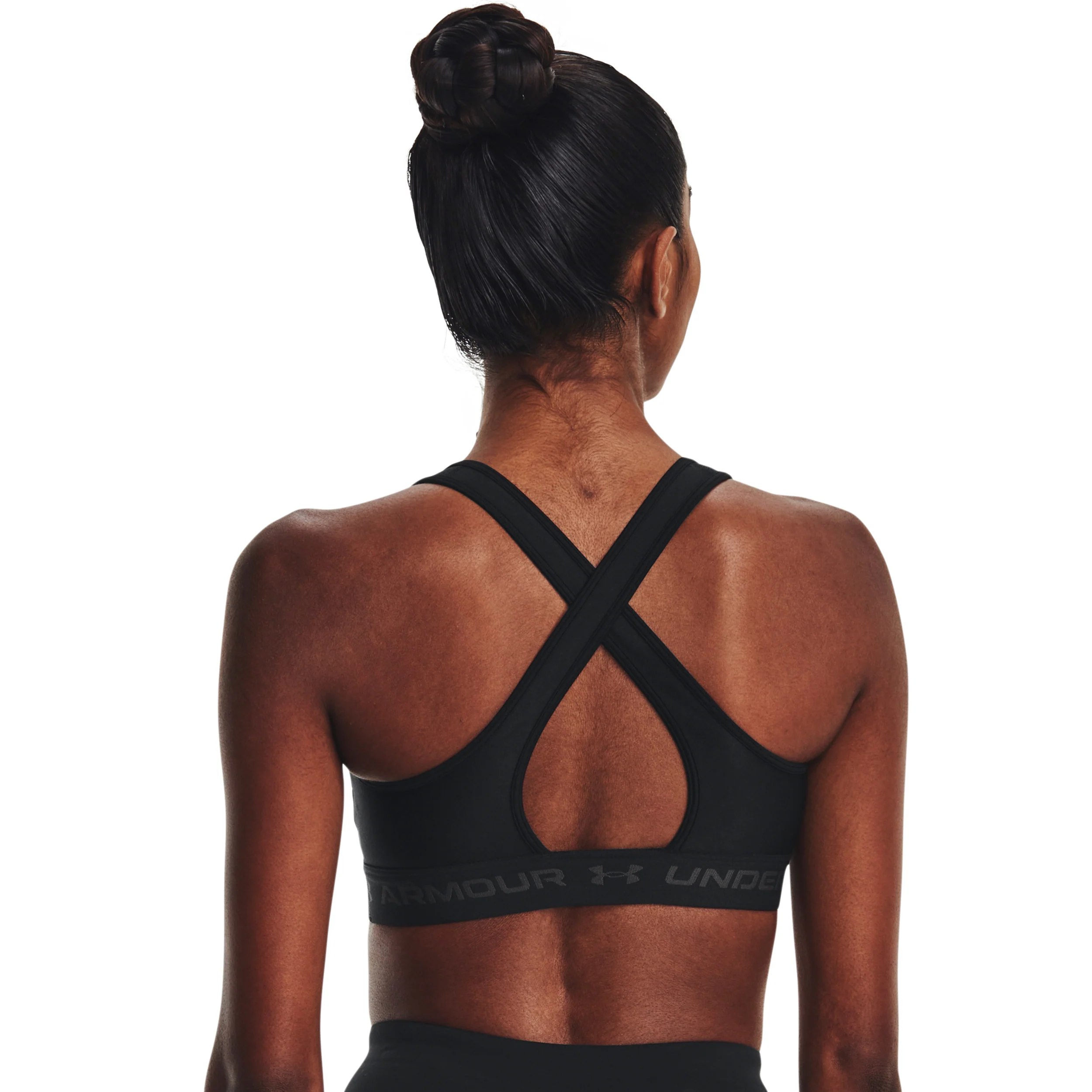 Crossback Mid Soutien-gorge Sport Femmes-Noir,Gris - Image 4