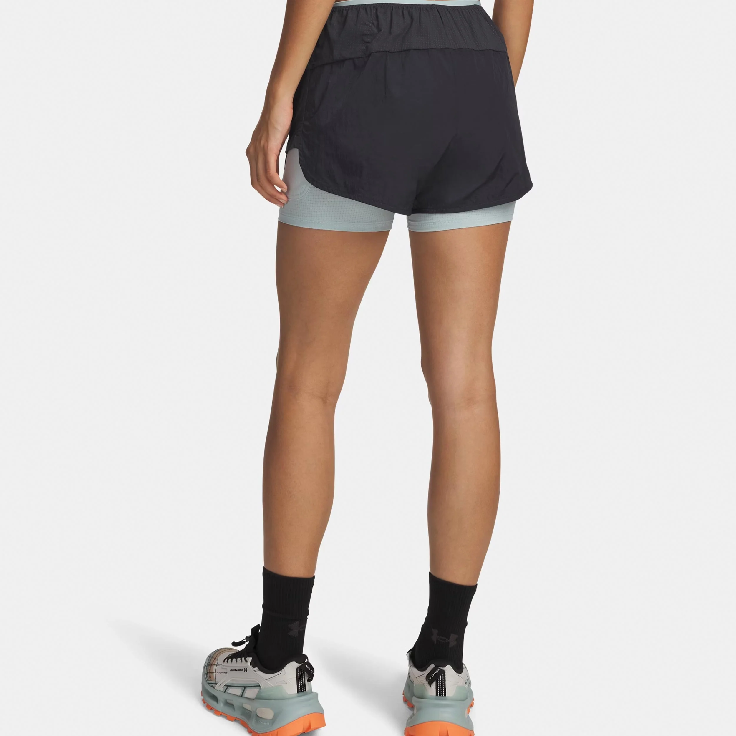 Explor Trail Ultra Lined Short de running Femmes-anthracite, bleu - Image 2