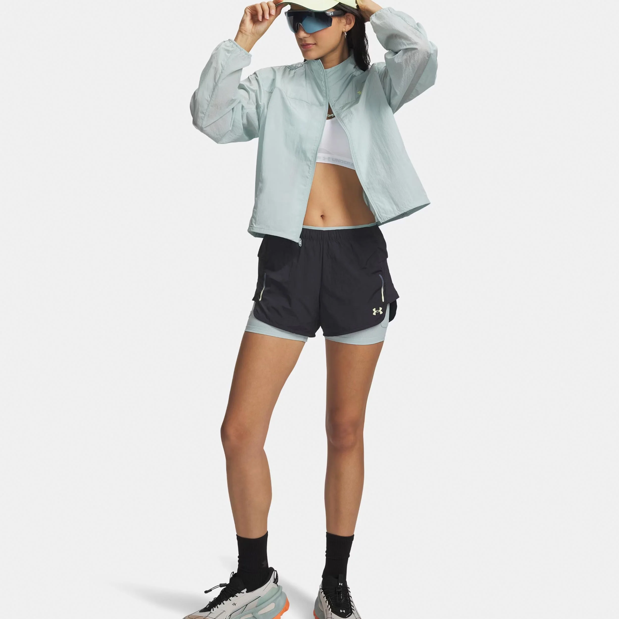 Explor Trail Ultra Lined Short de running Femmes-anthracite, bleu - Image 3